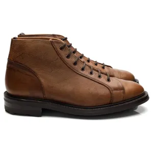 Strong Shade 'Ethan' Brown Leather Monkey Boots UK 8.5