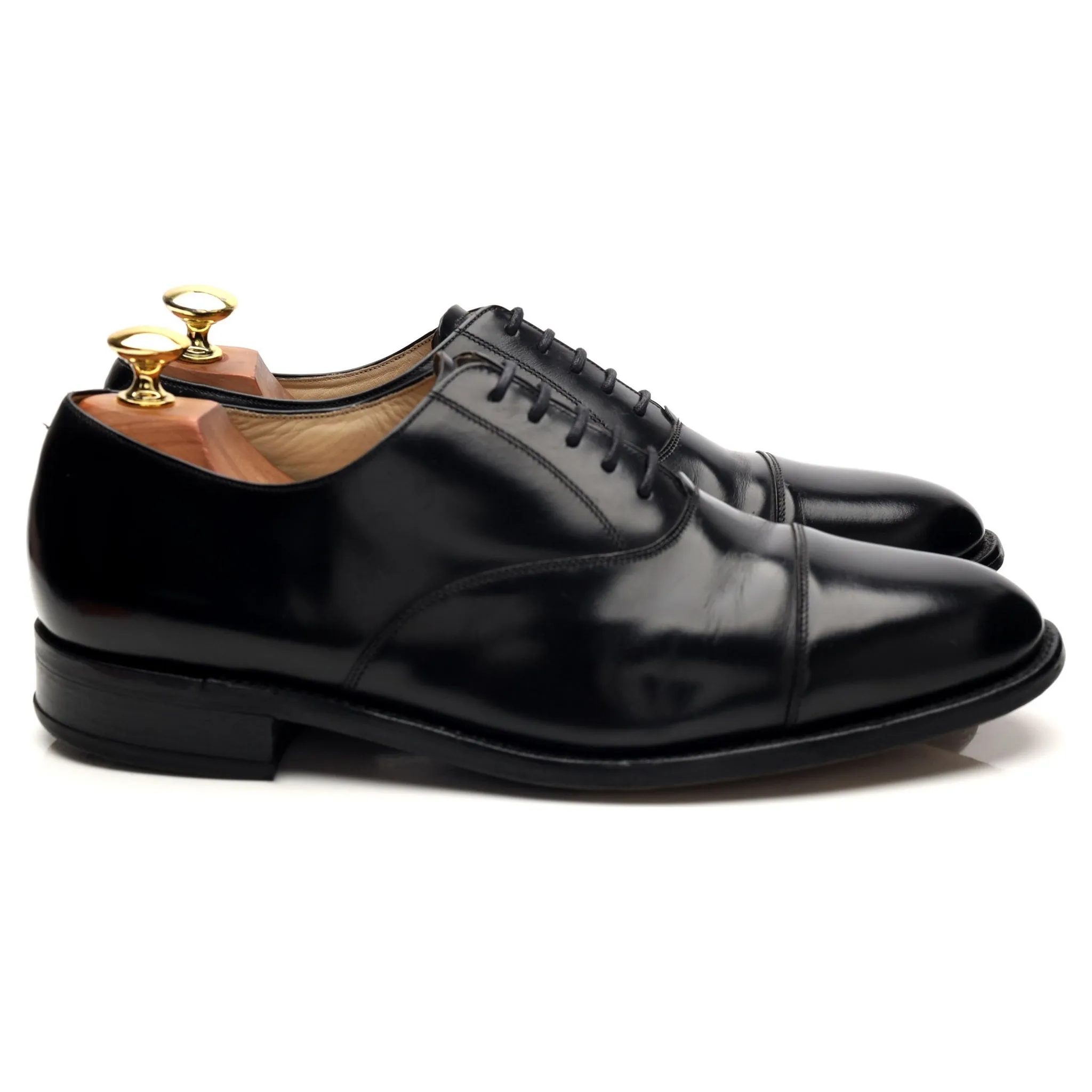 'Arnold' Black Leather Oxford UK 8 G Sharp Step