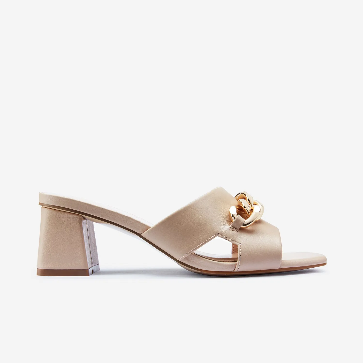 Evie Sandal Heel | Nude Leather Travel Heels