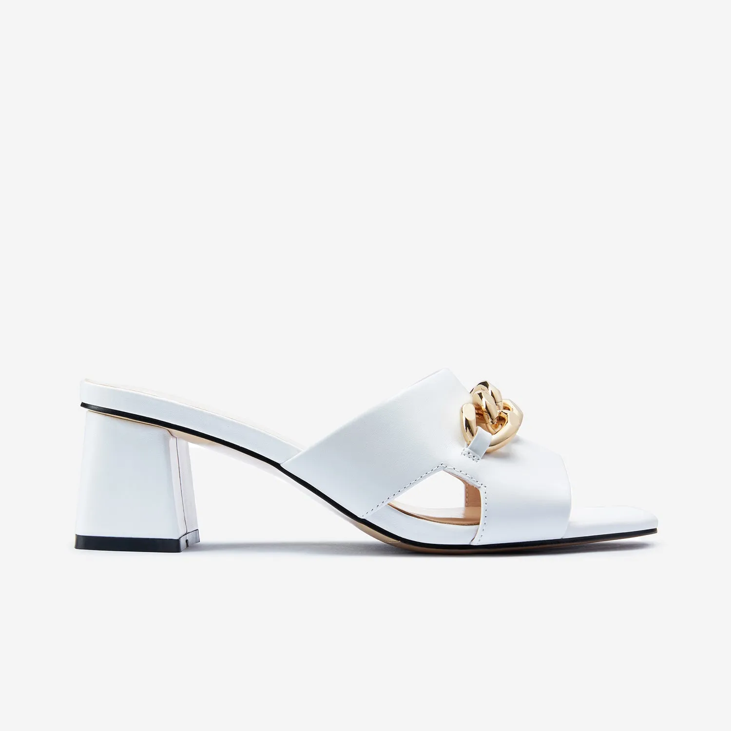 Evie Sandal Heel | White Leather Ultra High Heels