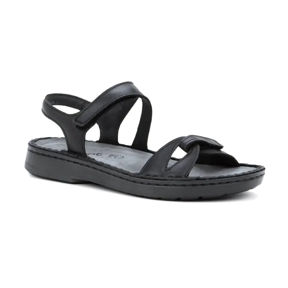 Naot Evora Sandal Womens Shoes Jet Black Leather