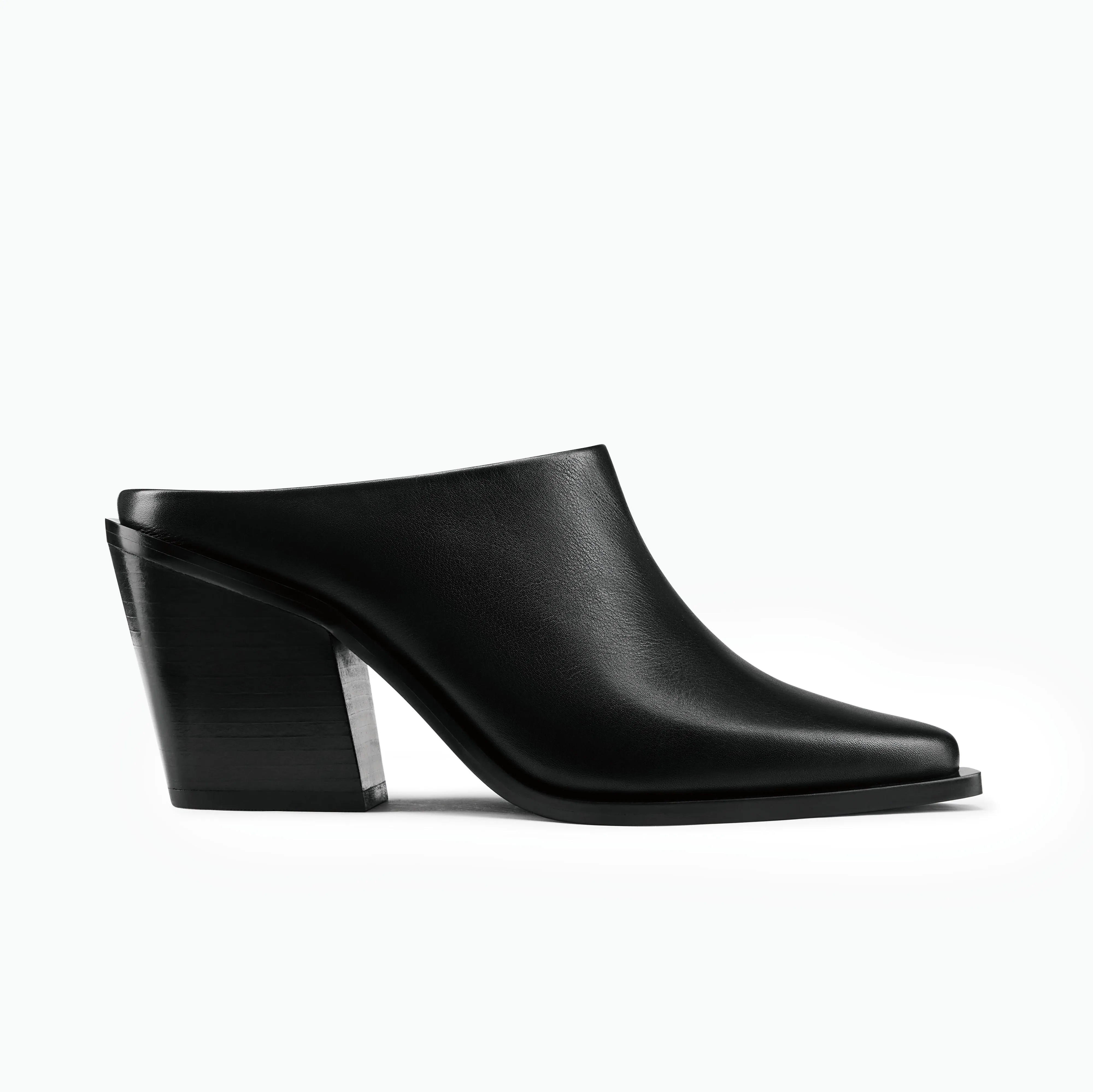 Fabio Mule | Black leather Leather Heels