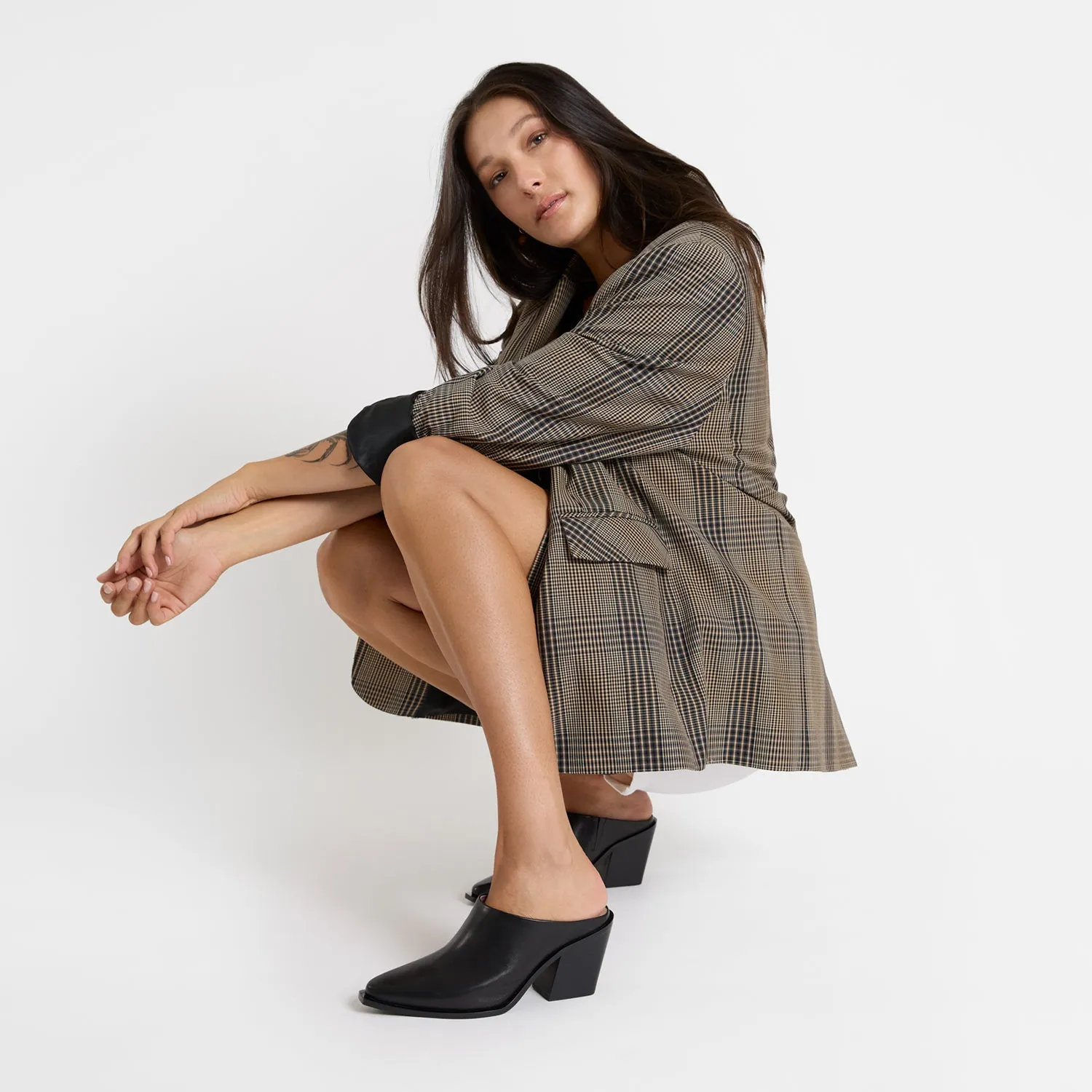 Fabio Mule | Black leather Leather Heels