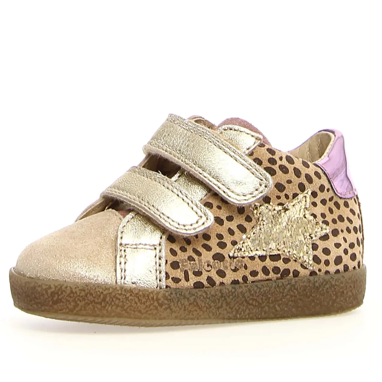 Falcotto Alnoite High Vl Girl's Casual Shoes - Glitter Pr Pony Platinum / Sa Striped kids' wear