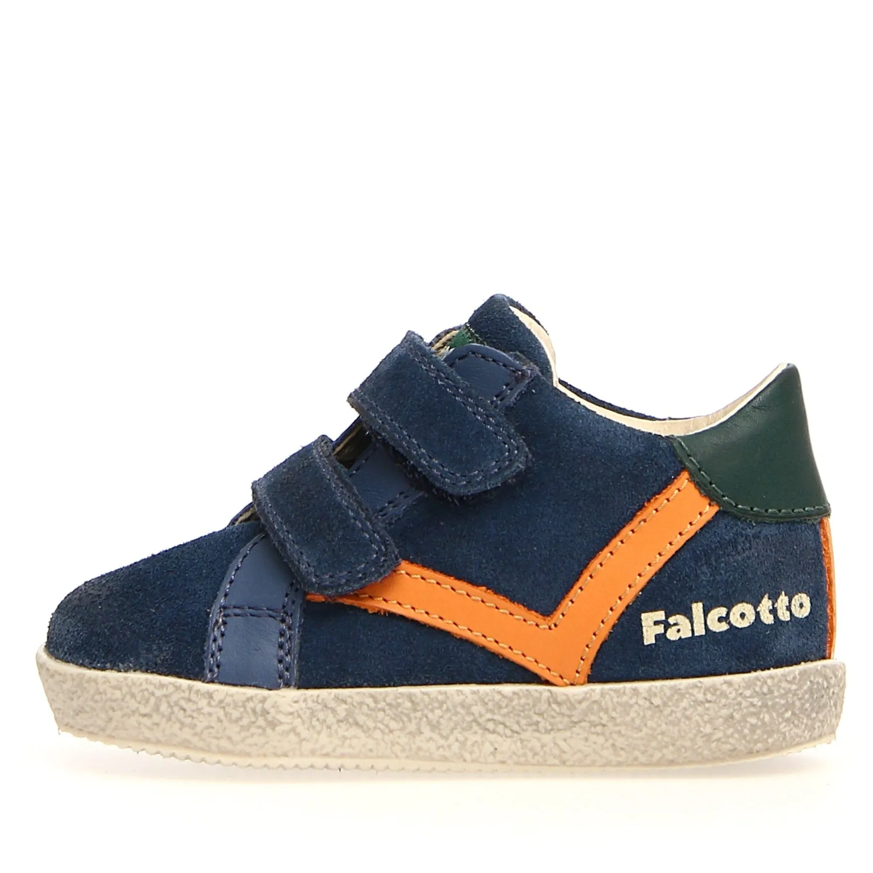 Falcotto Boy's Panki Sneakers, Indigo/Orange Strap Kids