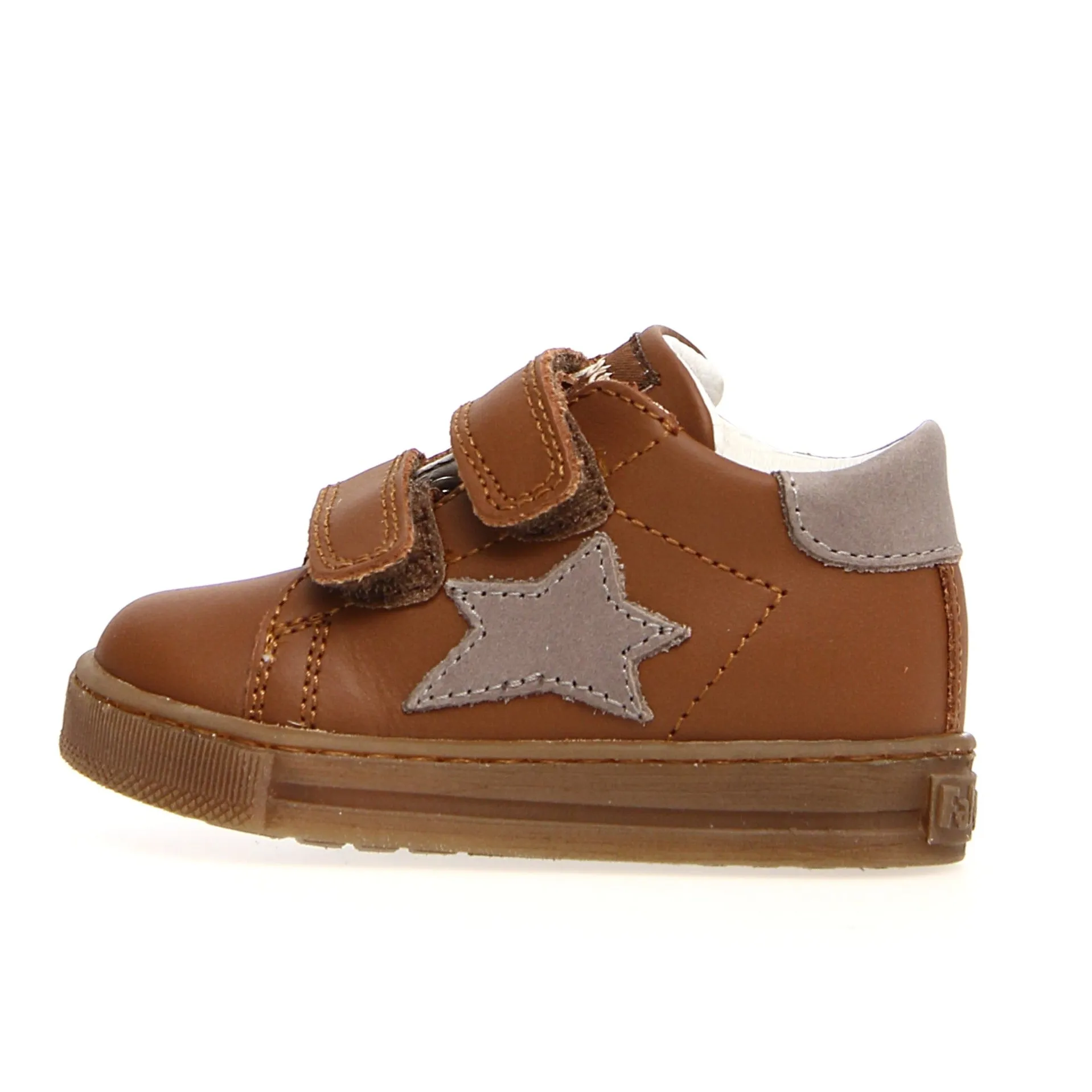 Falcotto Girl's and Boy's Sasha Vl Calf Fashion Sneakers - Cuoio/Dark Grey Growing Kids
