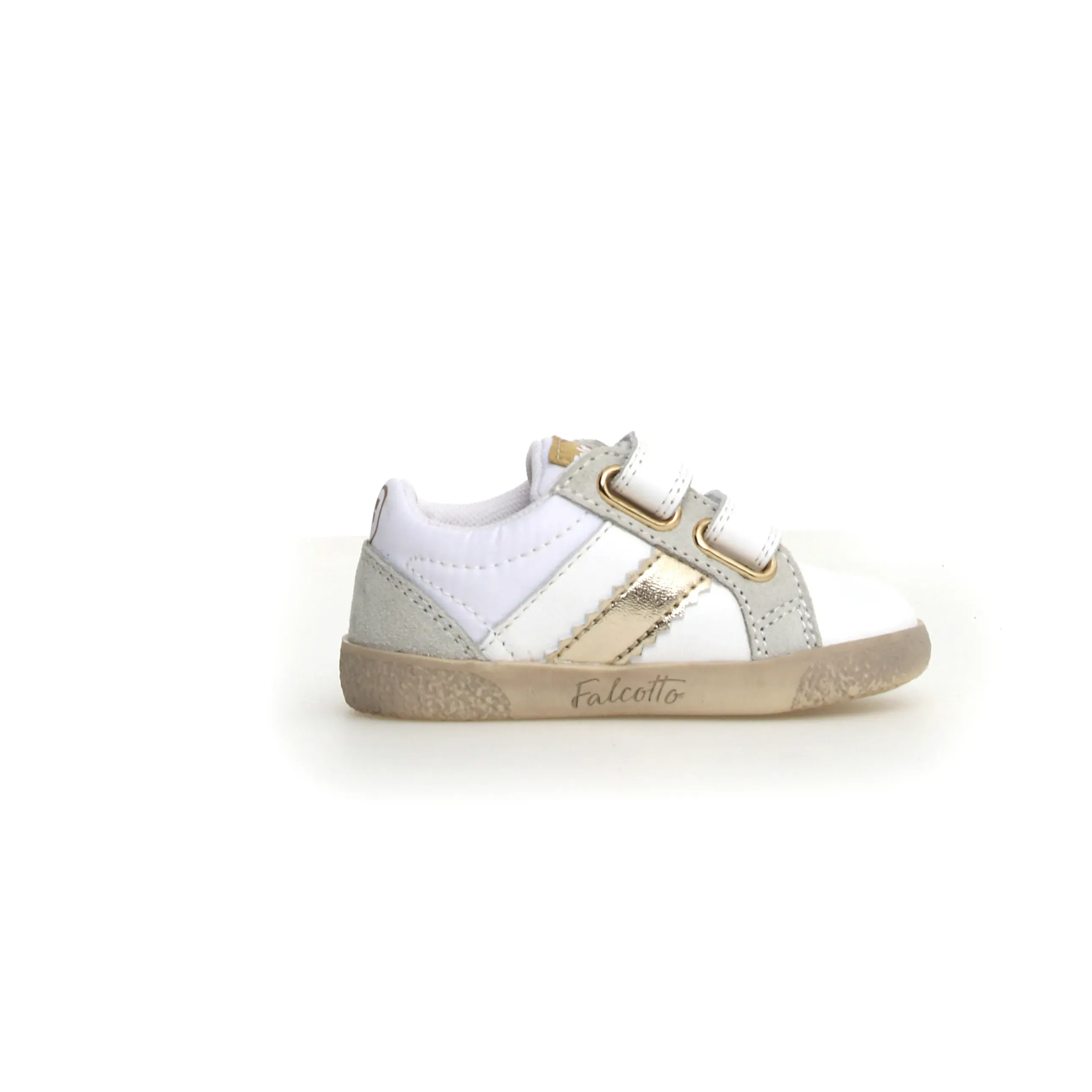 Falcotto Girl's Kilde Low Vl Casual Shoes - White / Platinum Mesh Trim