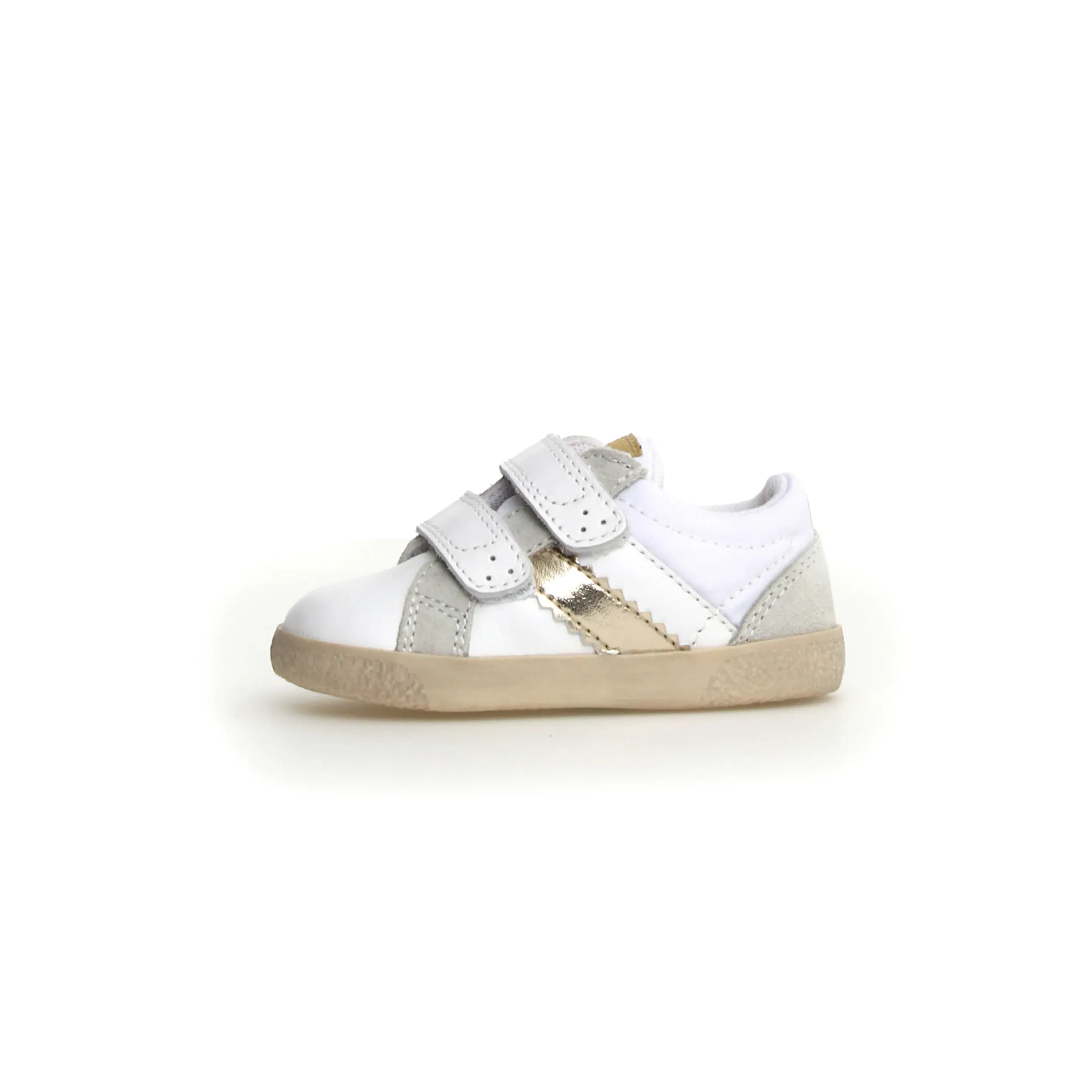 Falcotto Girl's Kilde Low Vl Casual Shoes - White / Platinum Mesh Trim
