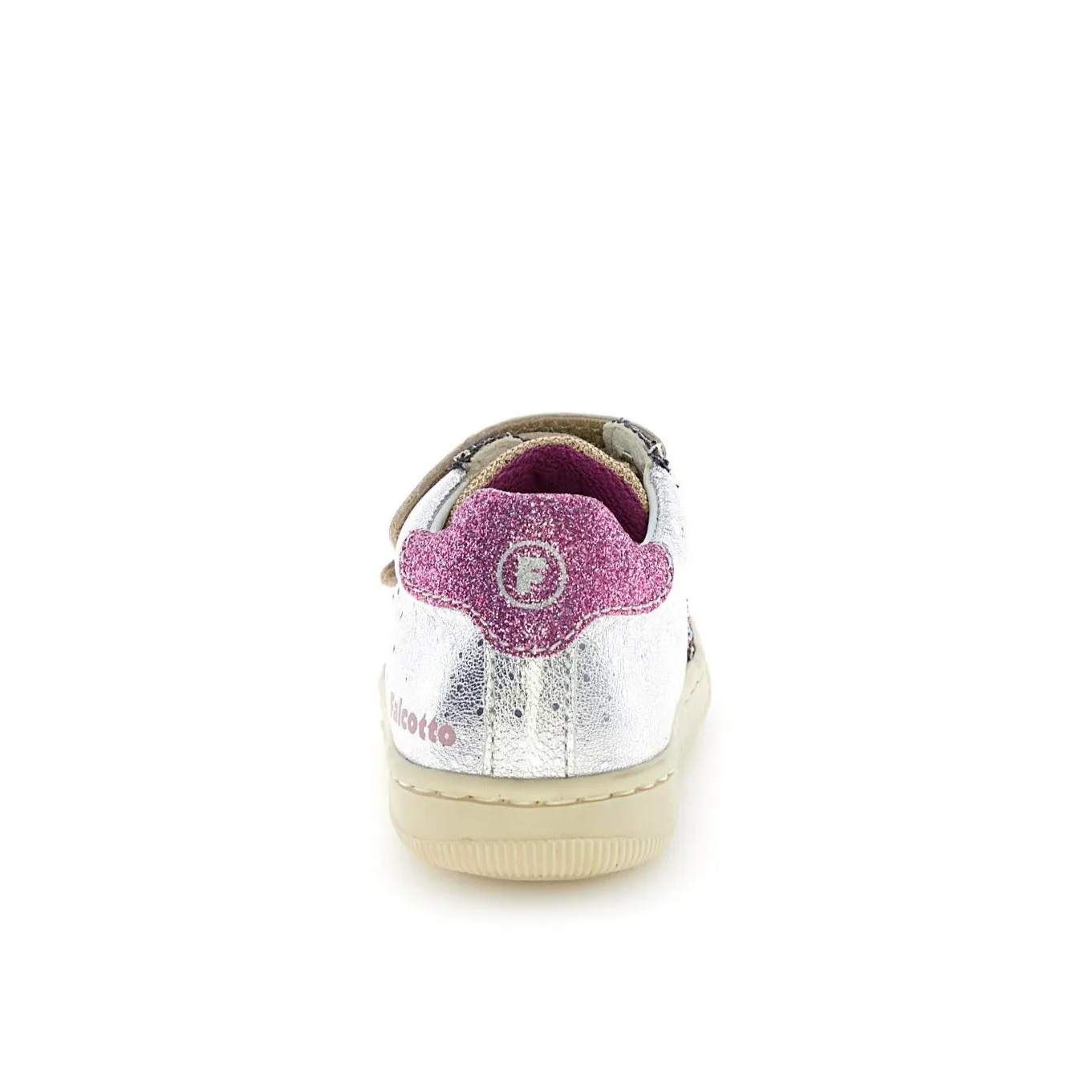 Falcotto Girl's Kiner Vl Lace Up Casual Shoes - Glitter Silver/Cipria Gender Specific