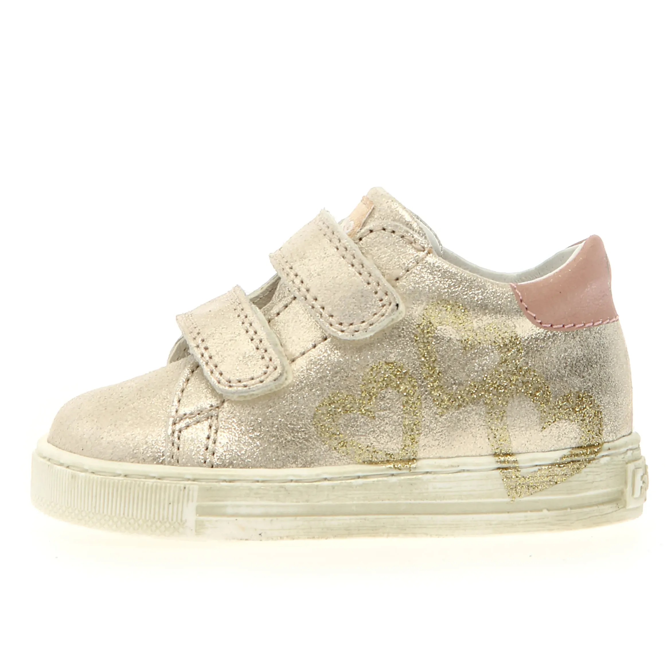 Falcotto Girl's Lovemy Vl Casual Shoes - Platinum / Milk Elastic Bands