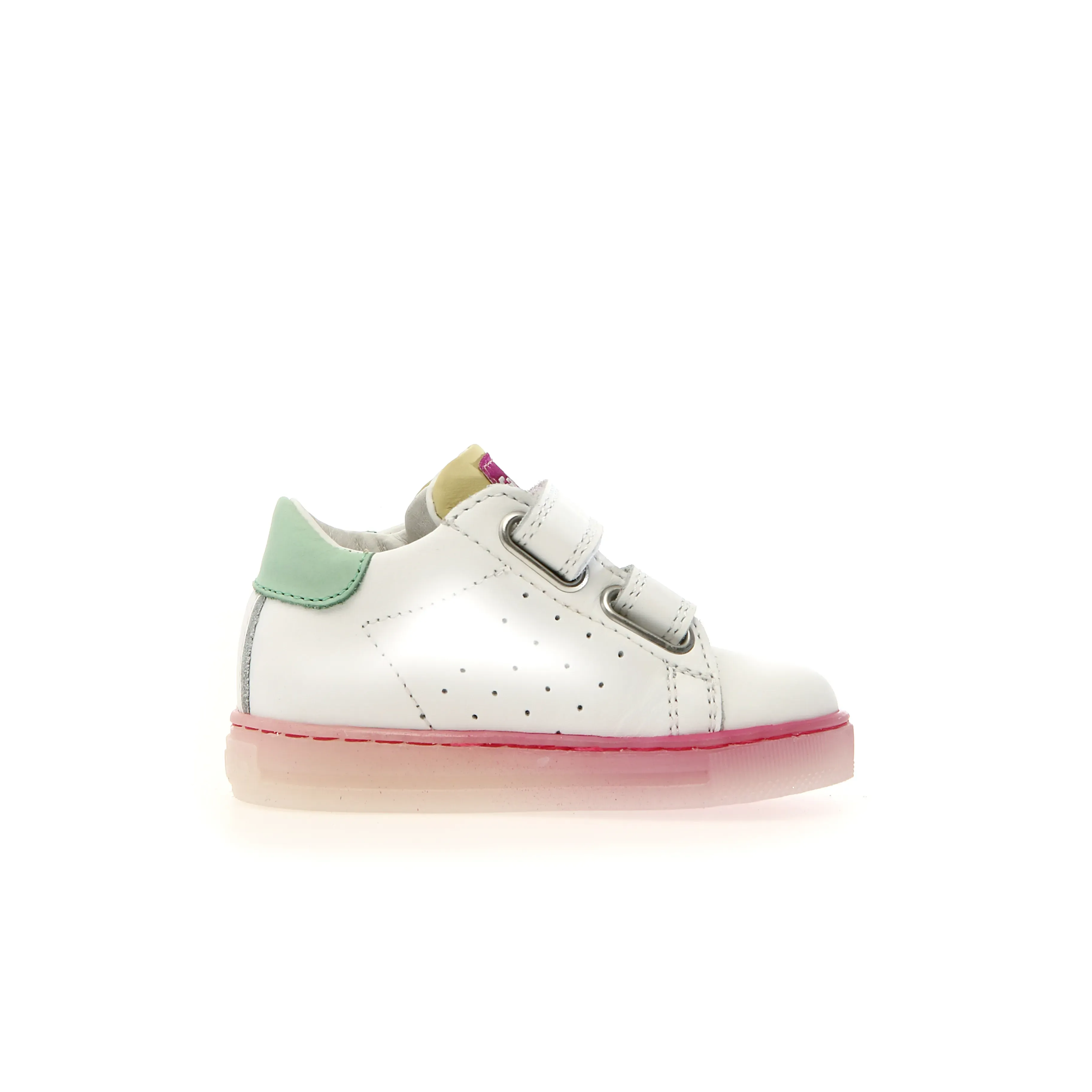Falcotto Girl's Salazar 3 Vl Casual Shoes - White / Mint / Lilac Fashion Footwear