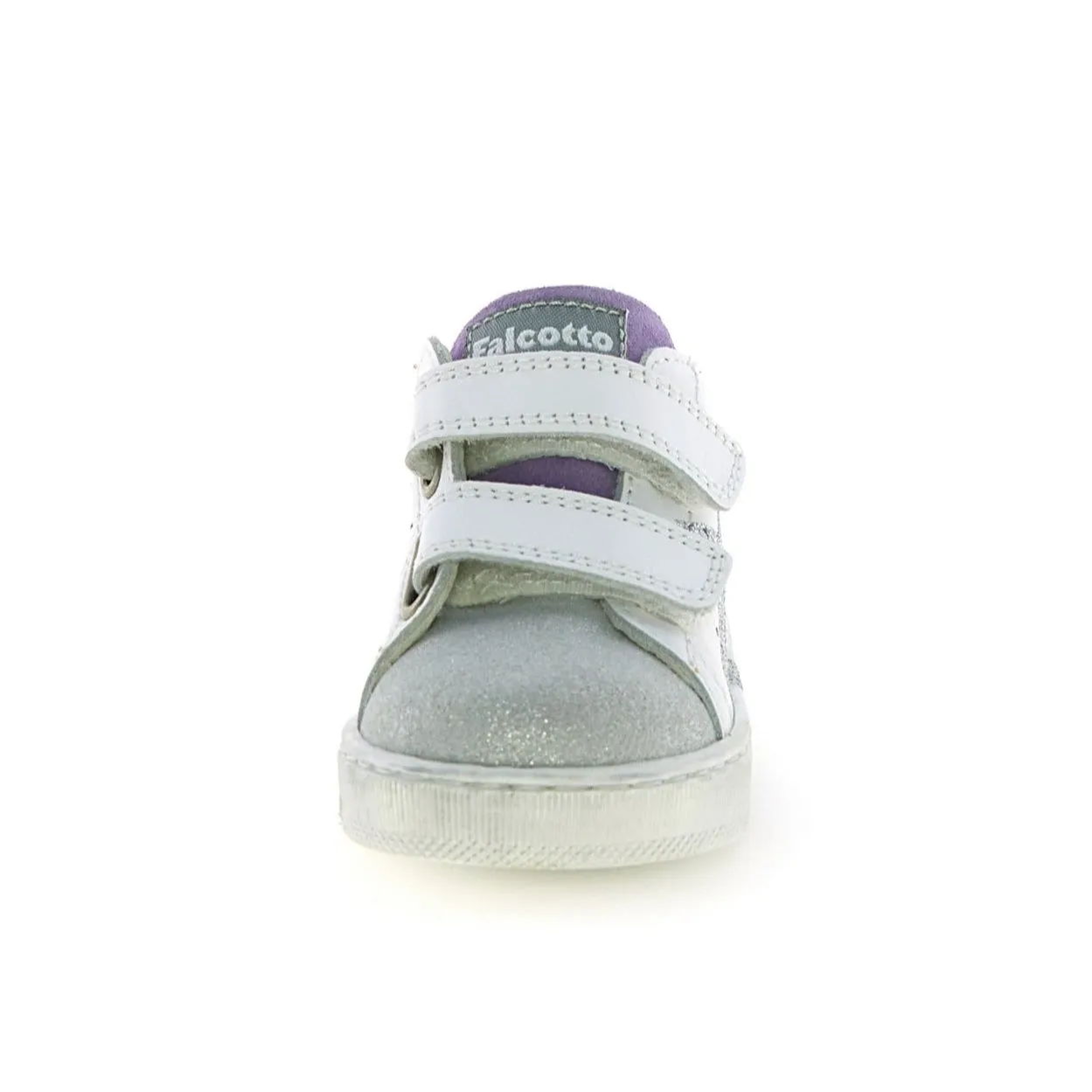 Falcotto Girl's Salazar 3 Vl Casual Shoes - White/Silver/Light Purple Minimalist Kids