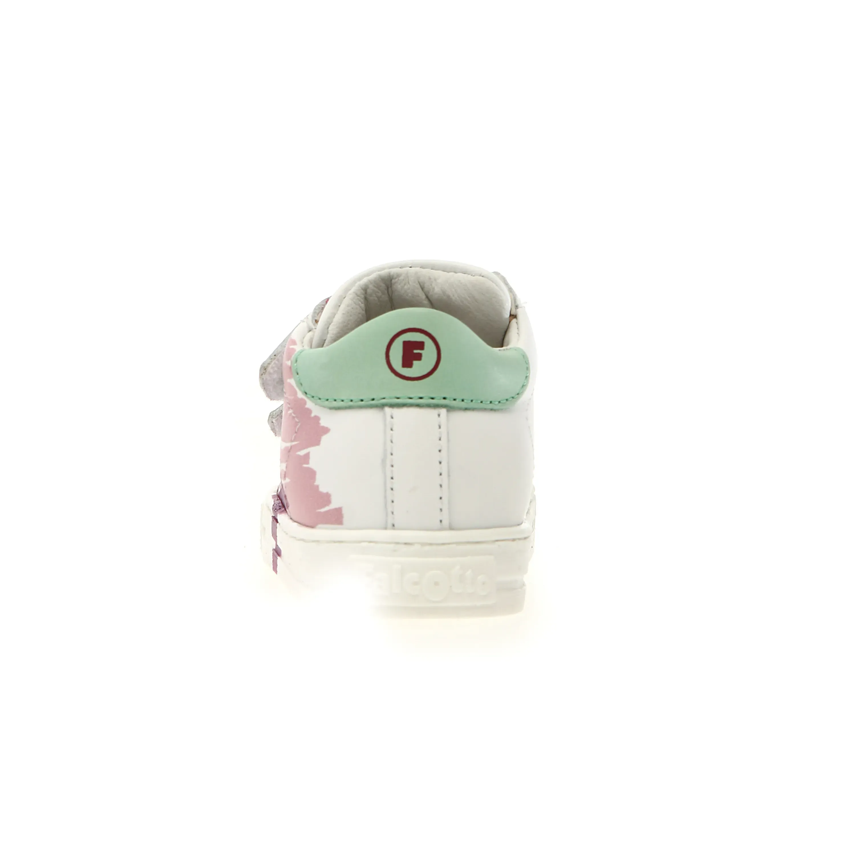 Falcotto Girl's Salazar Painted Vl Casual Shoes - White / Pink / Deep Pink Patch Details