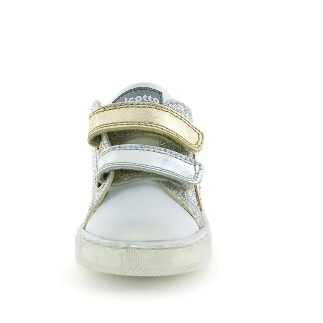 Falcotto Girl's Sasha Vl Casual Shoes - Silver/White Logo Kids
