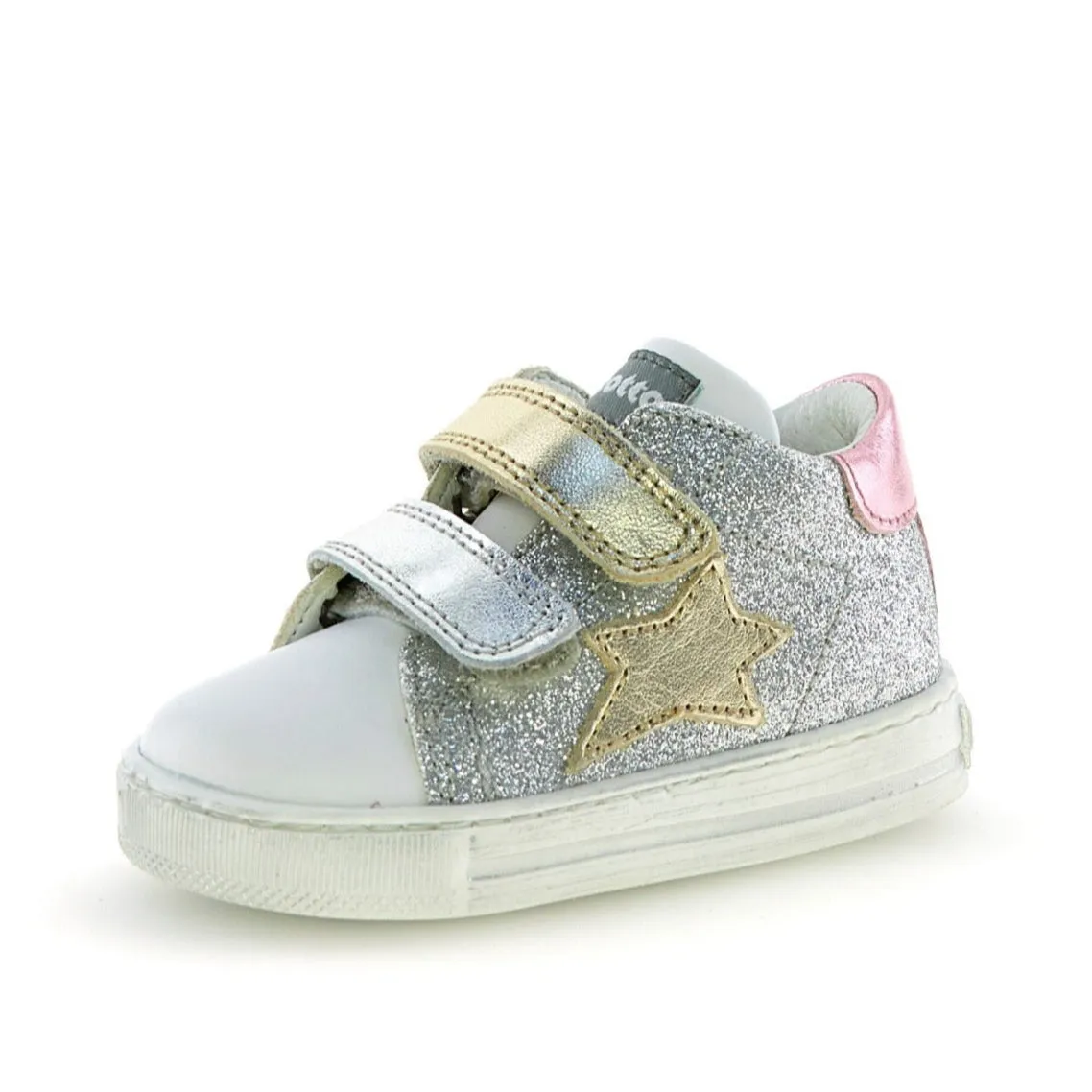 Falcotto Girl's Sasha Vl Casual Shoes - Silver/White Logo Kids
