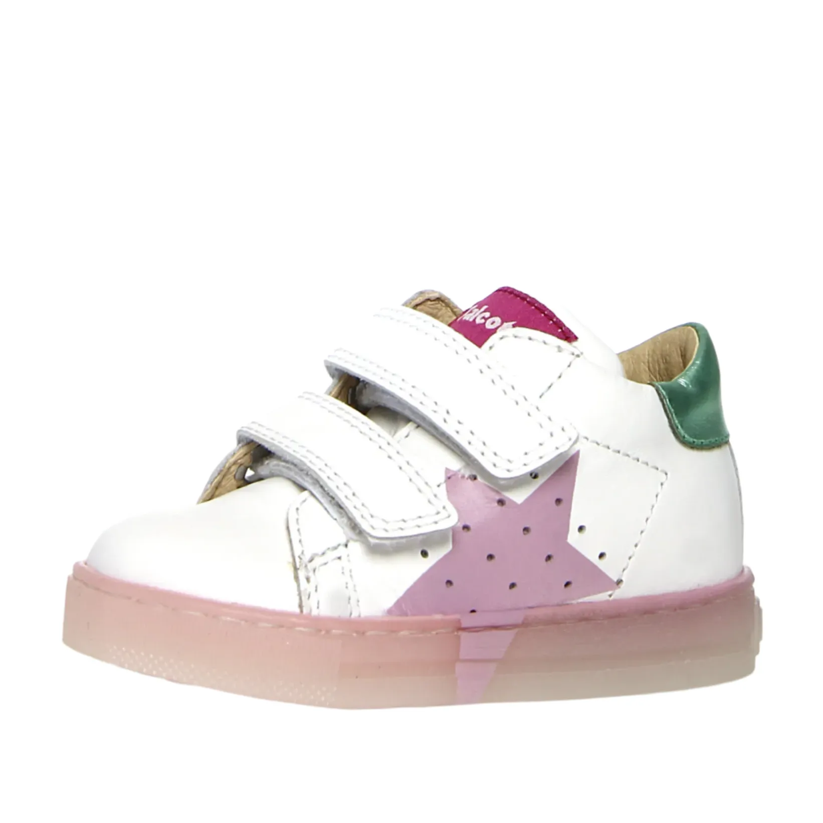 Falcotto Girl's Venus Vl Casual Shoes - White / Green Brand Name