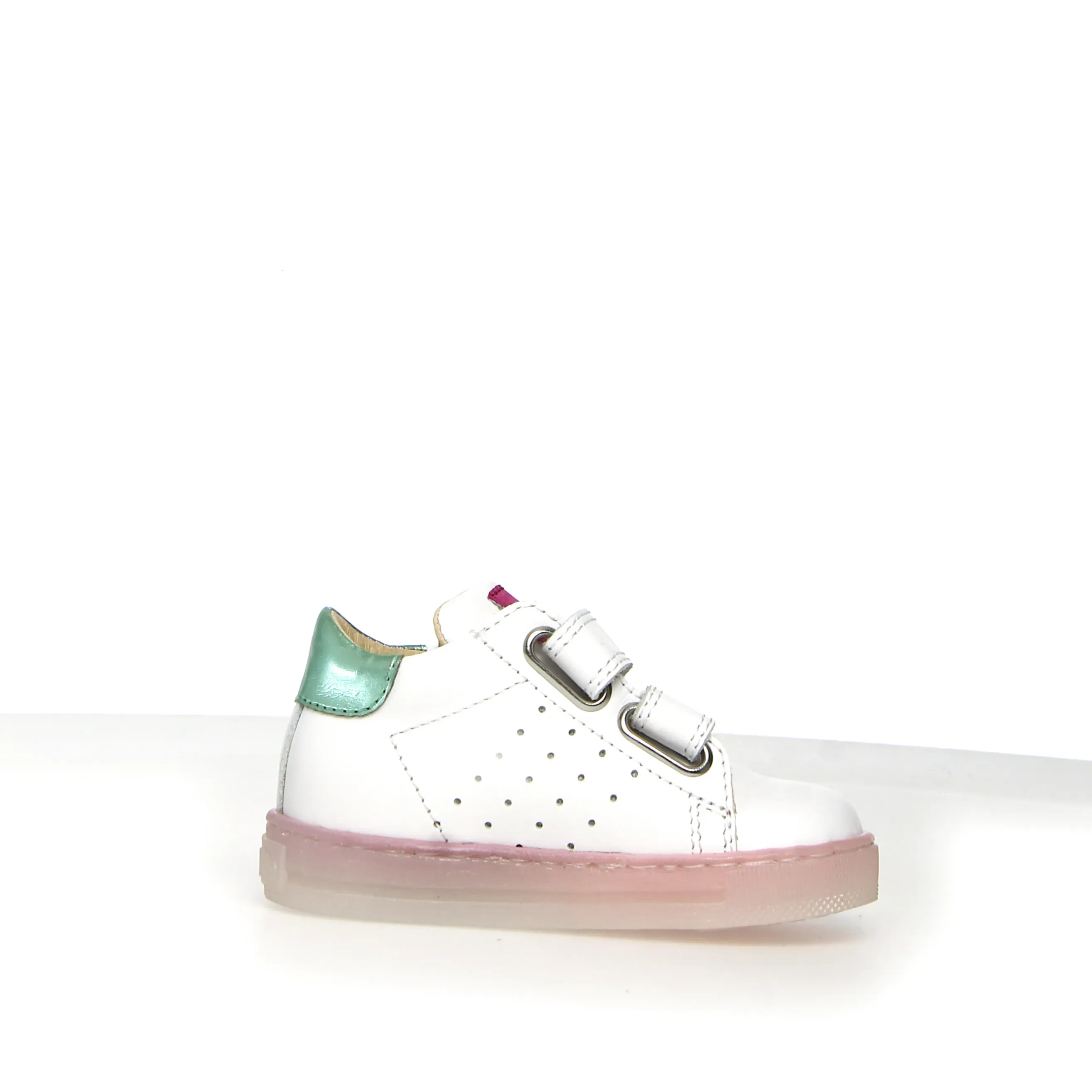 Falcotto Girl's Venus Vl Casual Shoes - White / Green Brand Name
