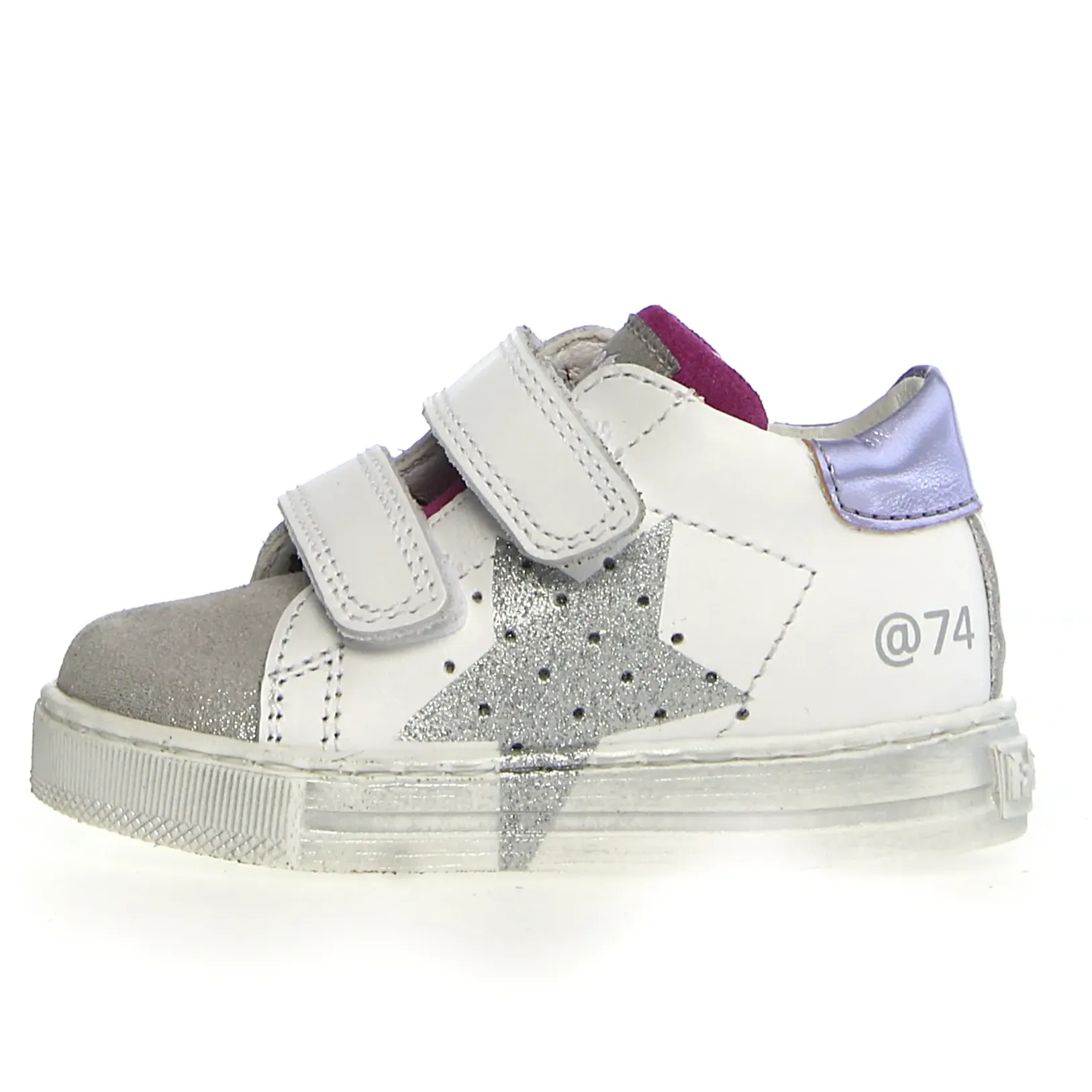 Breathable materials for kids Hiking - suitable kids' shoes Falcotto Salazar 3 Vl Girl's Casual Shoes - White/Silver/Tulip