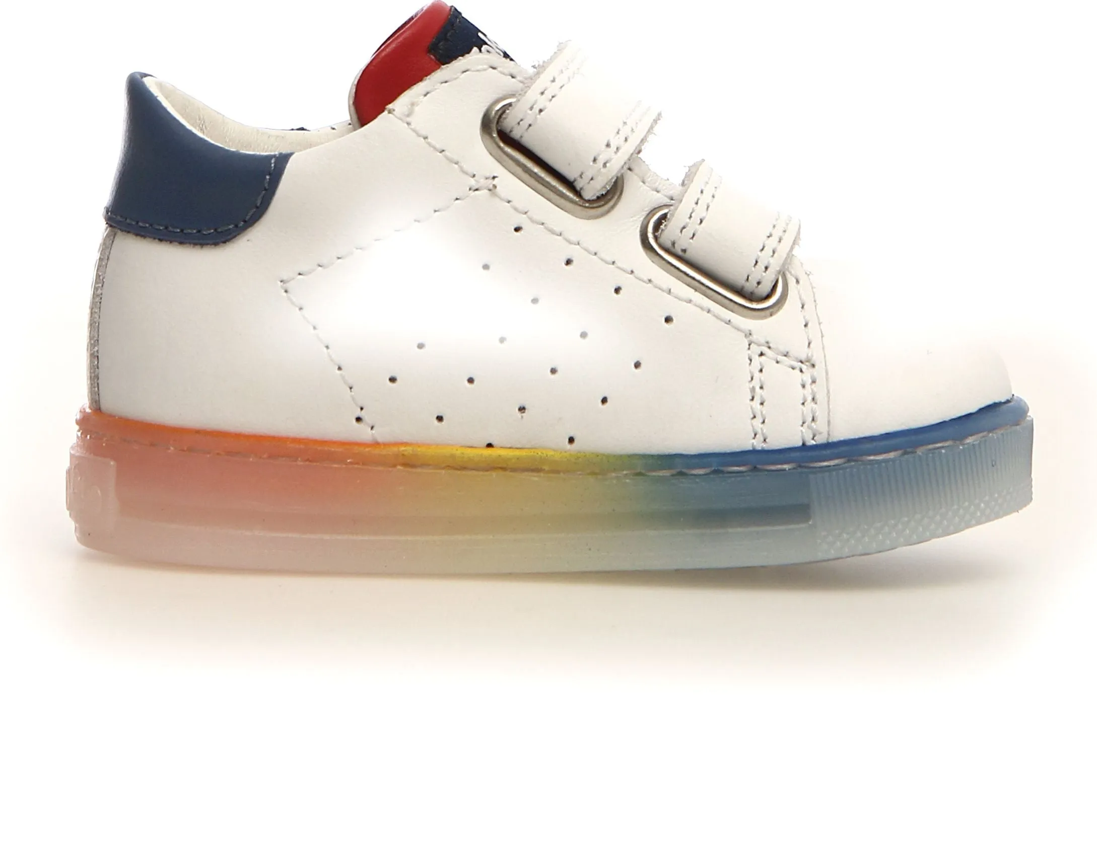 Falcotto Salazar VL Boy's and Girl's Sneakers - White/Azure/Green Neutral Colors