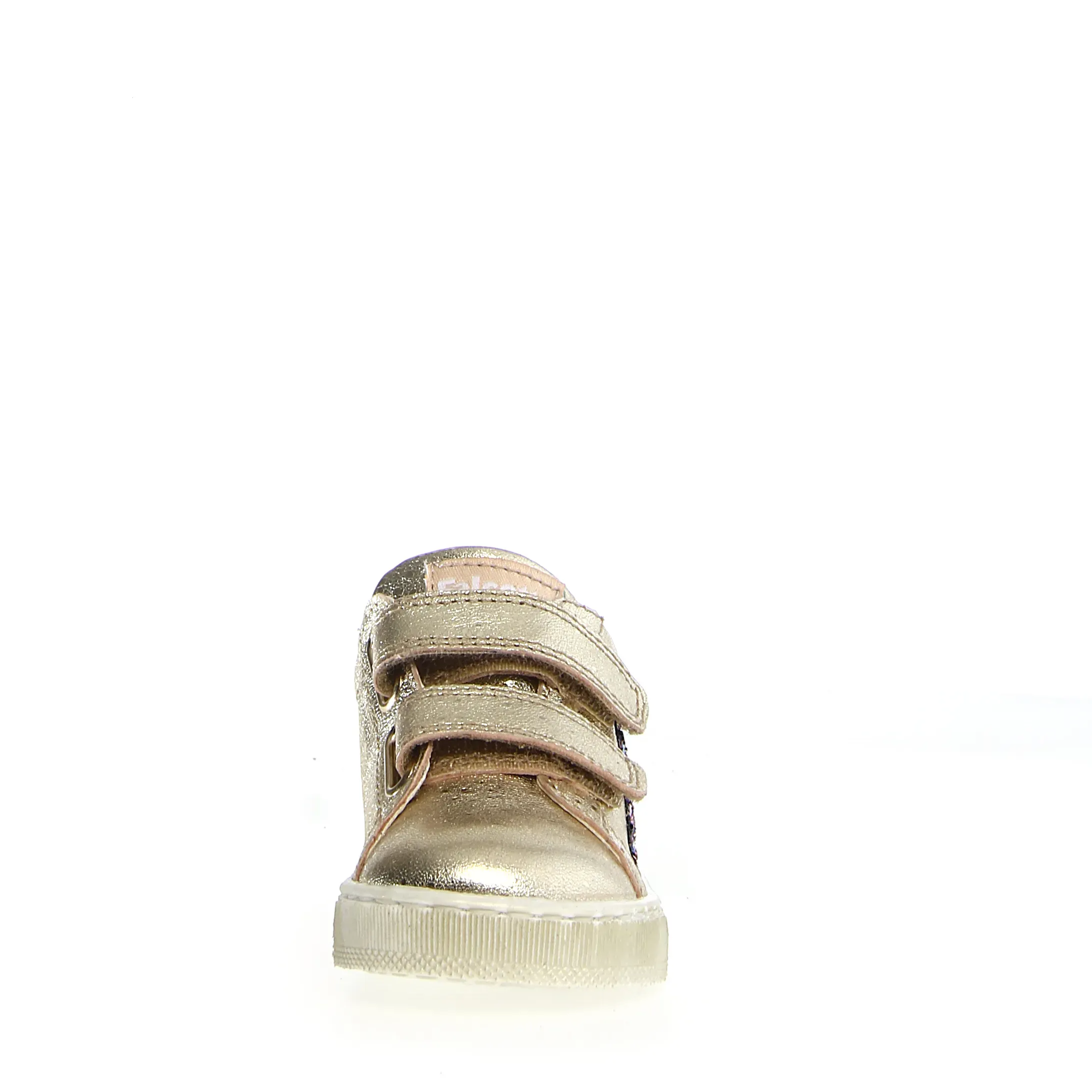 Falcotto Sasha Vl Girl's Casual Shoes - Platinum/Pink Embroidered Details