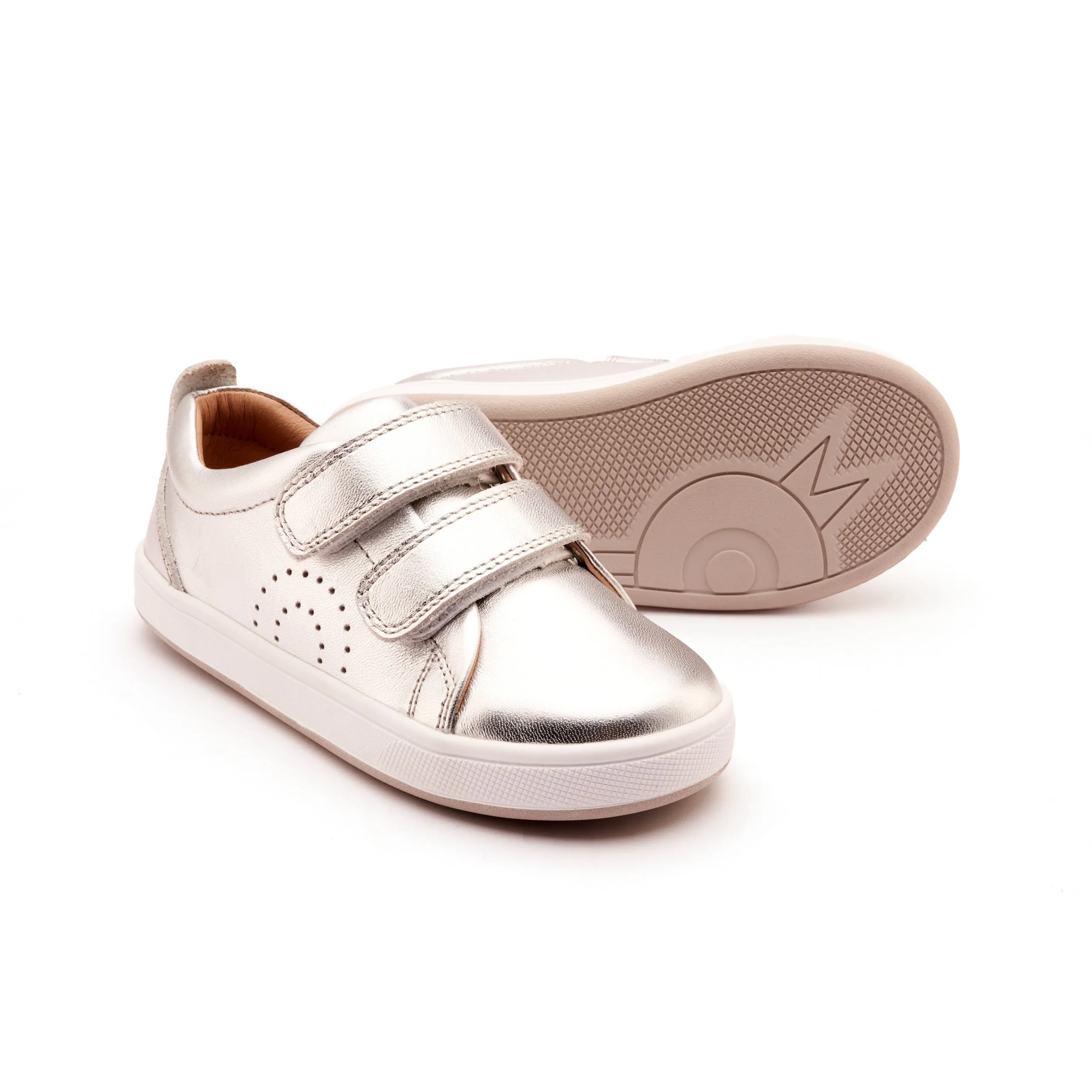 Fashionable Look Old Soles Boy's and Girl's Big Tot Casual Shoes - Silver