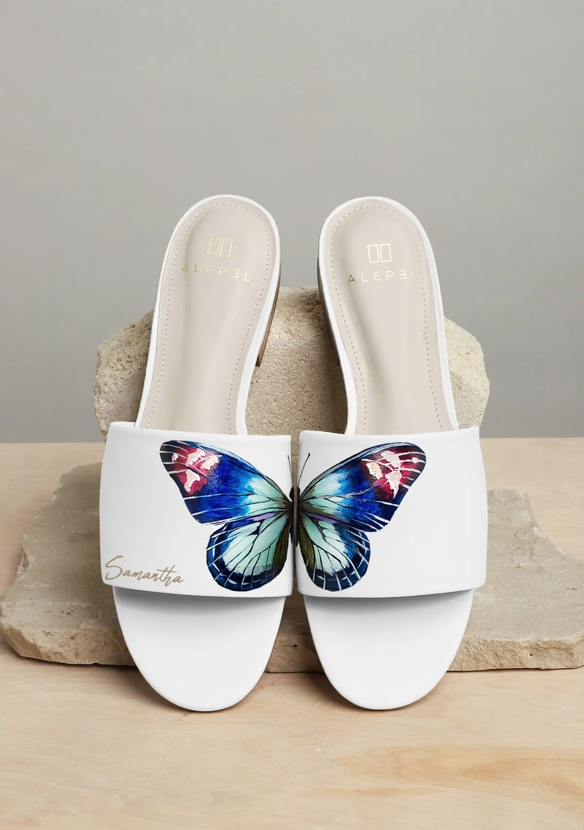 Fast Slip-On Butterfly Wings White Slide