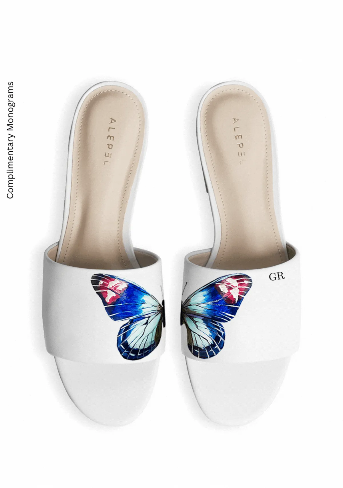 Fast Slip-On Butterfly Wings White Slide