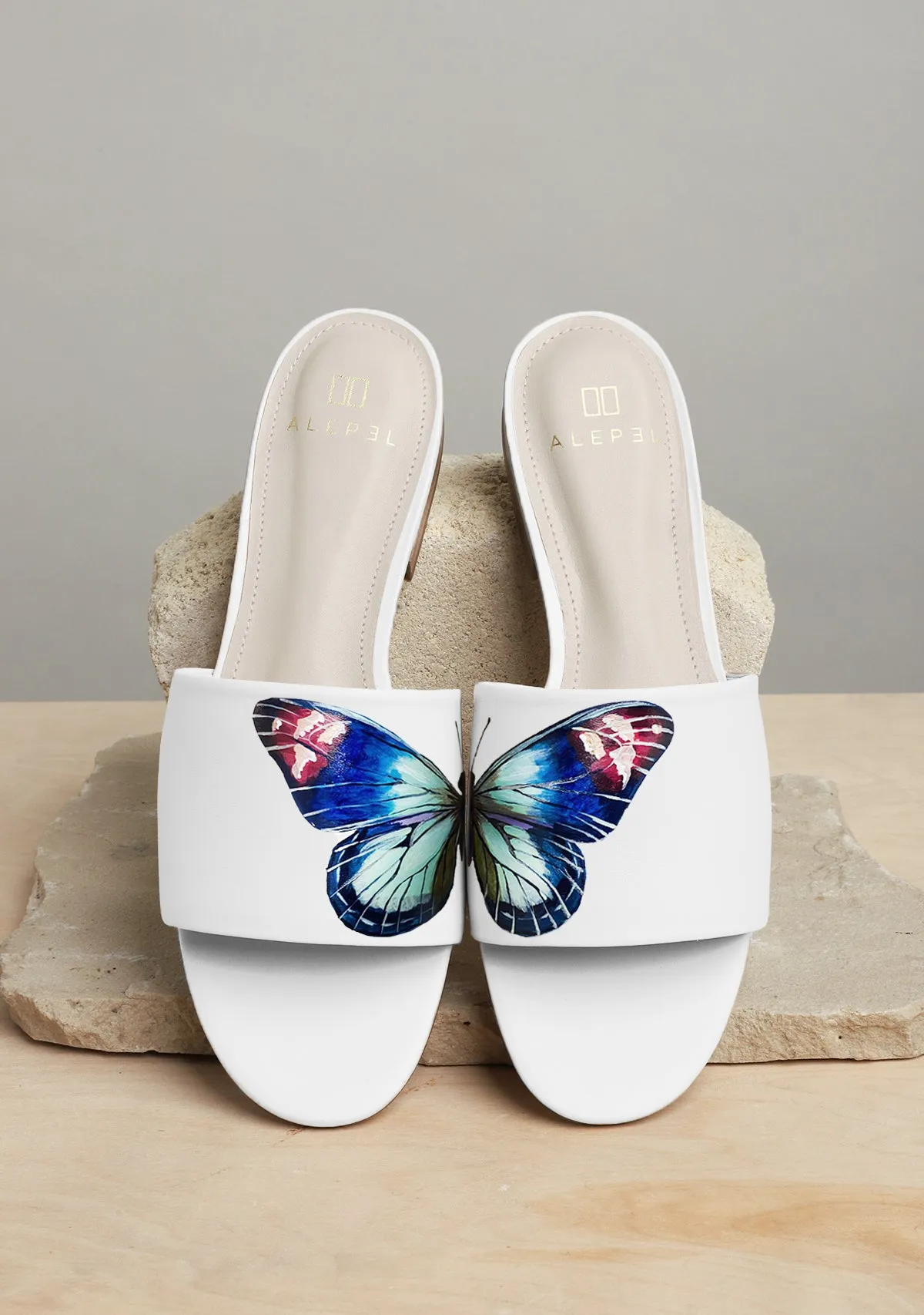 Fast Slip-On Butterfly Wings White Slide