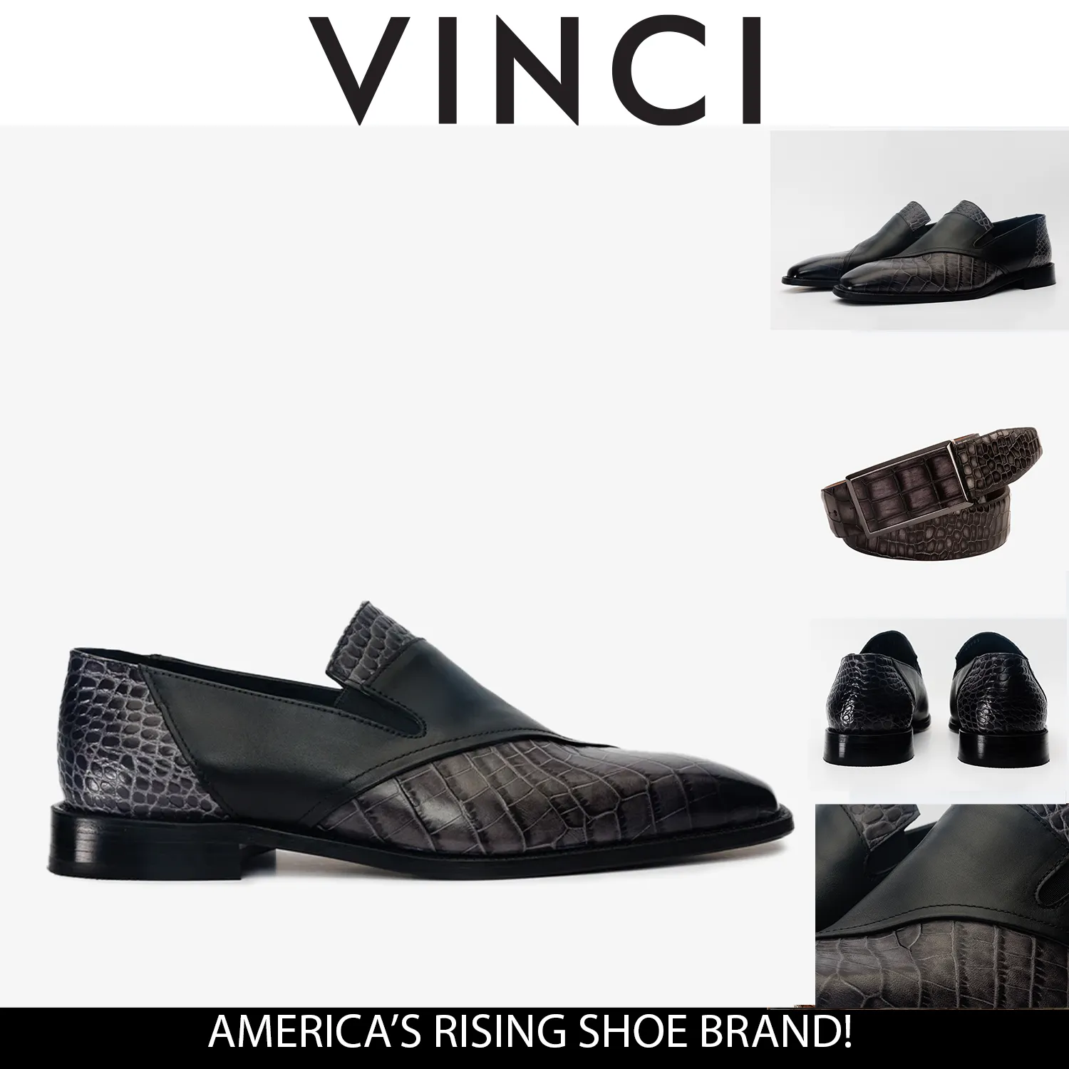 Feather-Soft The Mississippi Black Leather Loafer Men Shoe