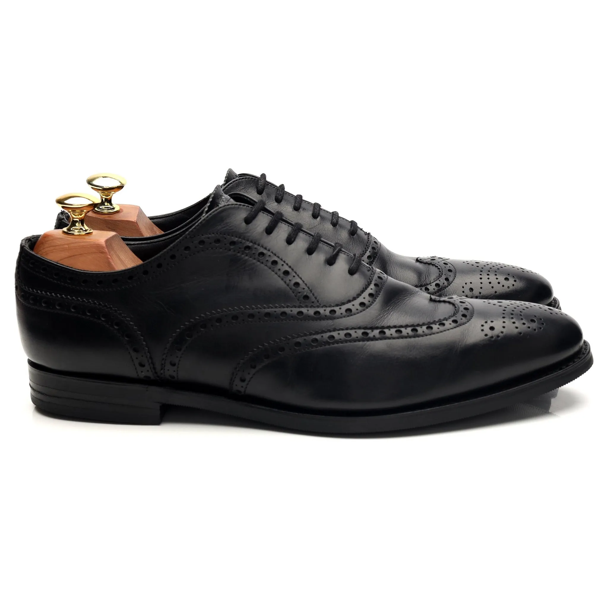 'Parkstone' Black Leather Oxford Brogues UK 8.5 G Tailored Design