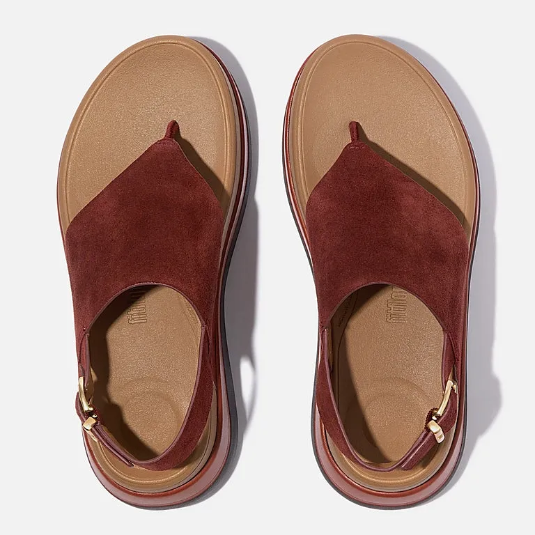 FITFLOP F-MODE STACKED SUEDE SANDAL - CHOCOLATE Sexy Shoe Designs