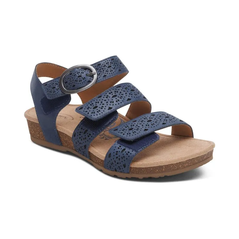 Flat Arch AETREX LILLY ADJUSTIBLE SANDAL - NAVY
