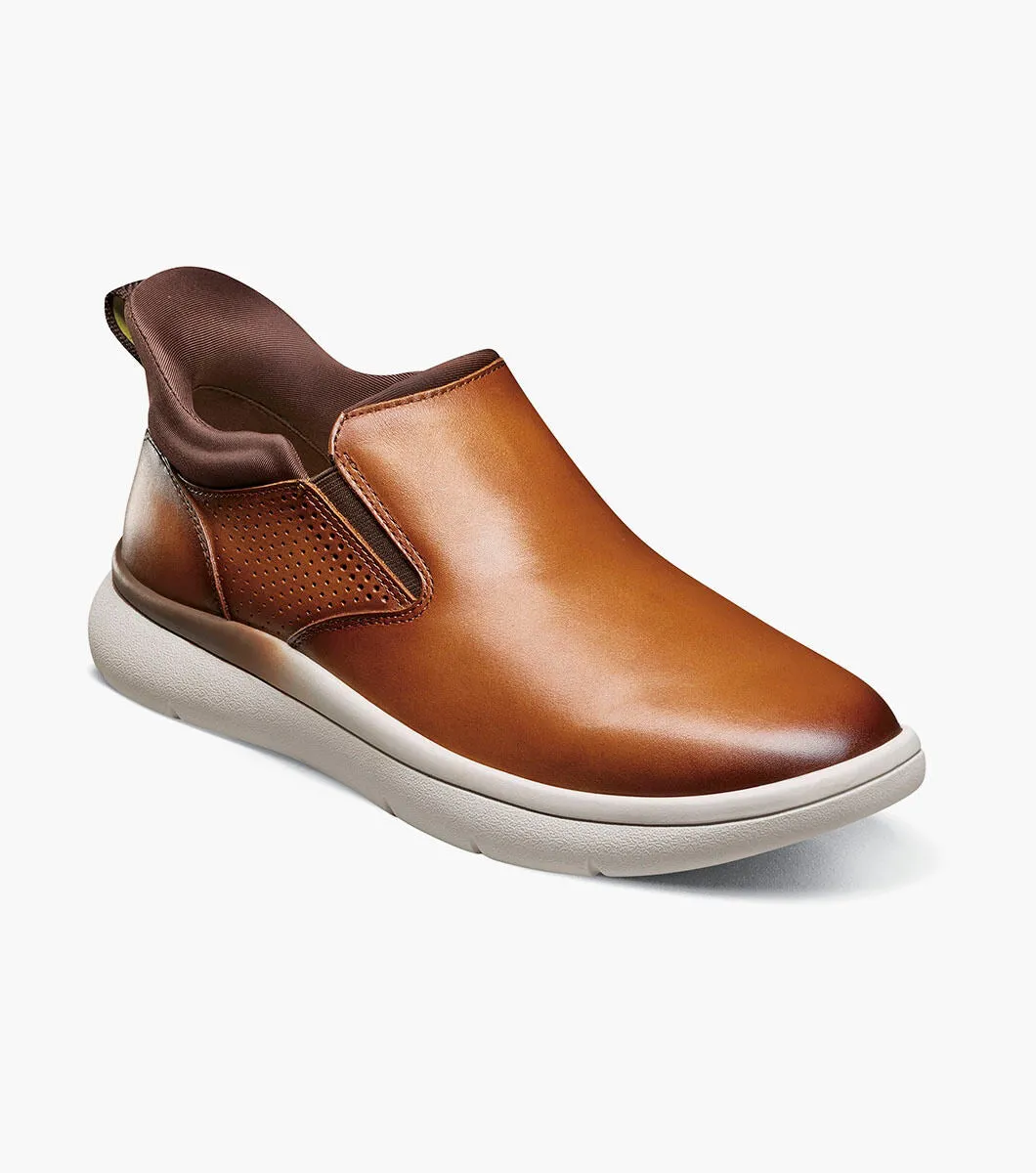 Fleet Plain Toe Slip On Sneaker-Cognac | Florsheim Bold Style