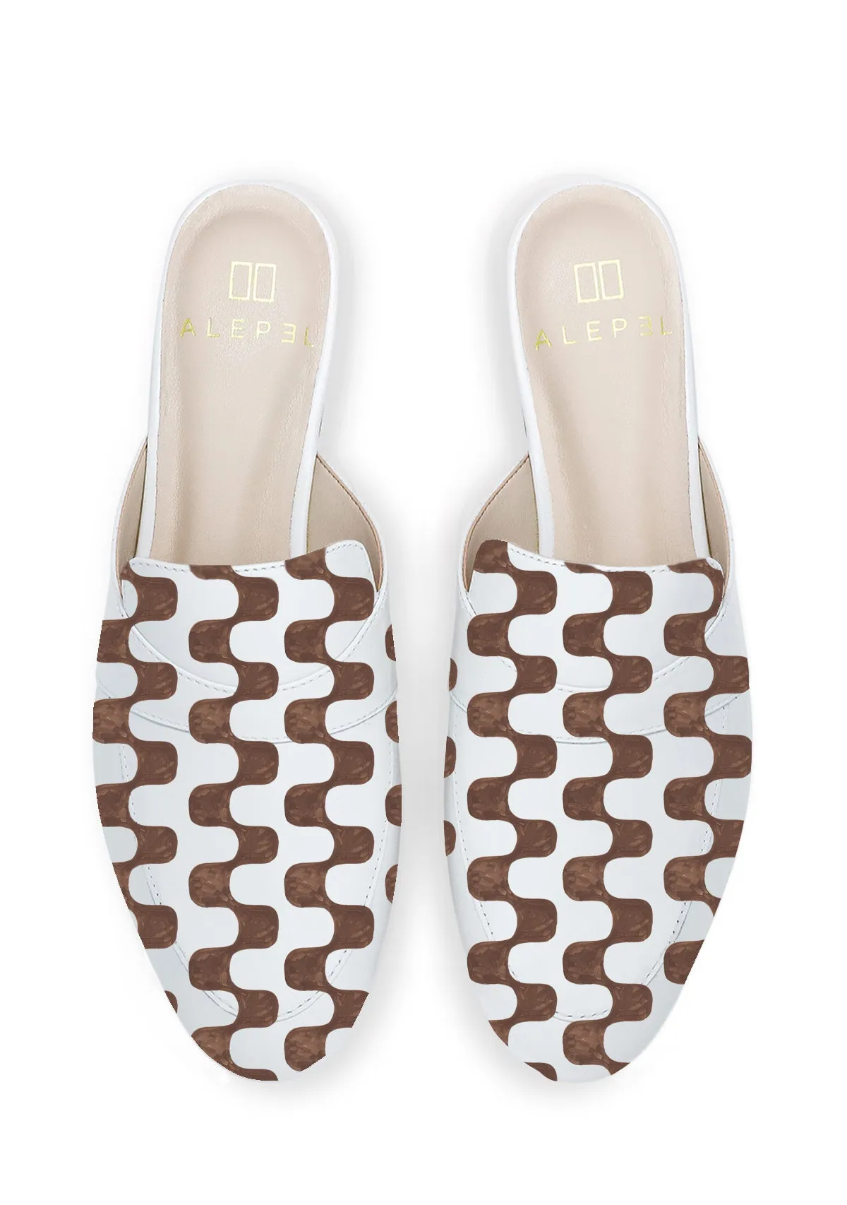 Warm Retro White Mule Business Mode