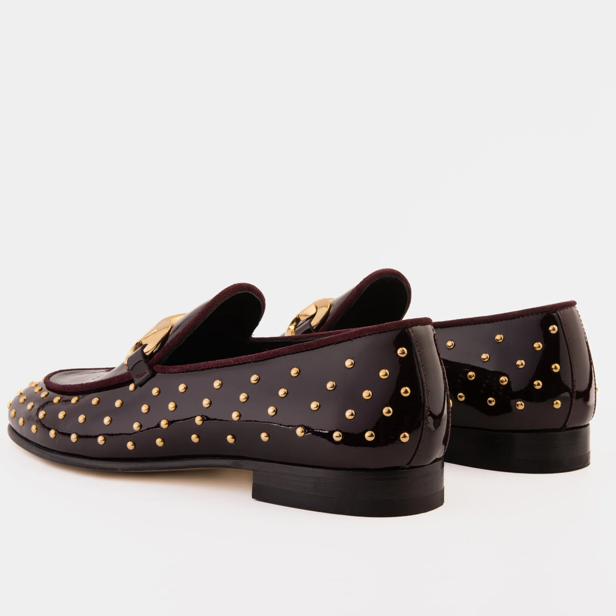 Flexible Design The Jupiter  Shoe Burgundy Spike Leather  Bit Dress Loafer Limited Edition Men Shoe
