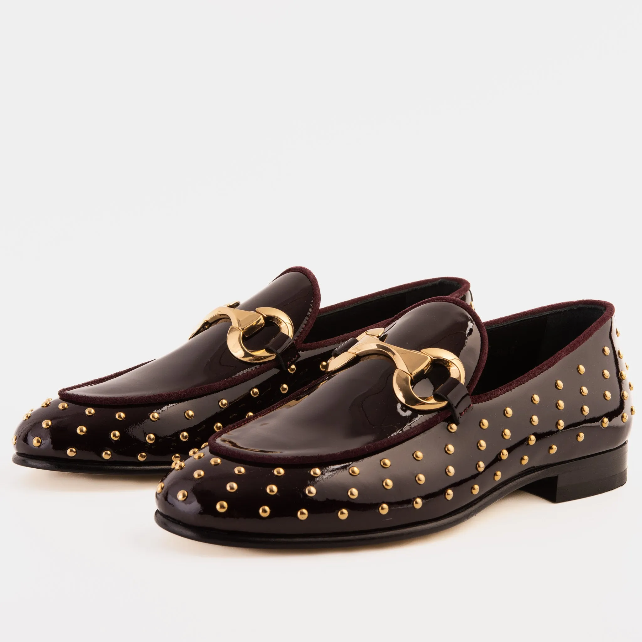Flexible Design The Jupiter  Shoe Burgundy Spike Leather  Bit Dress Loafer Limited Edition Men Shoe