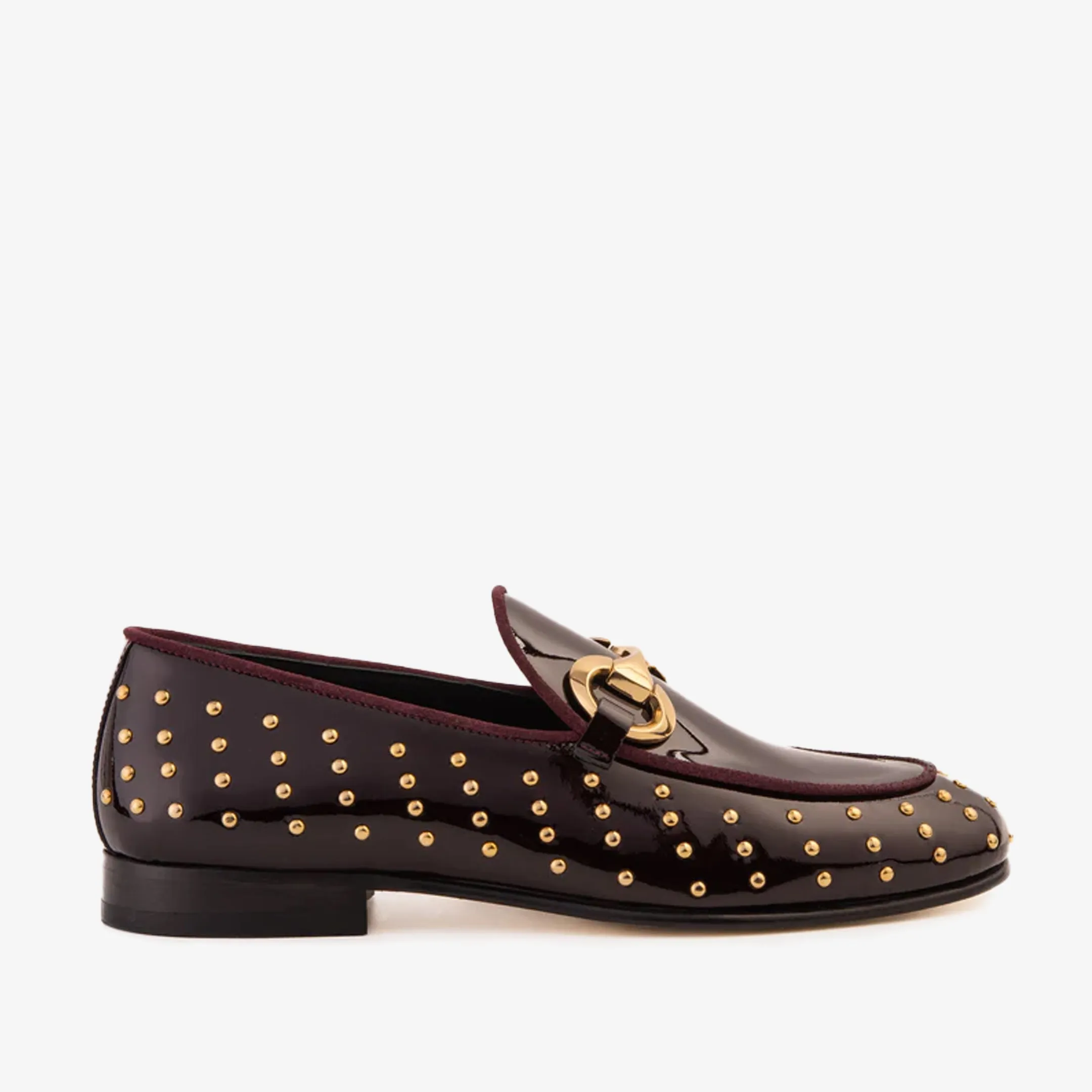 Walking The Jupiter  Shoe Burgundy Spike Leather  Bit Dress Loafer Limited Edition Men Shoe