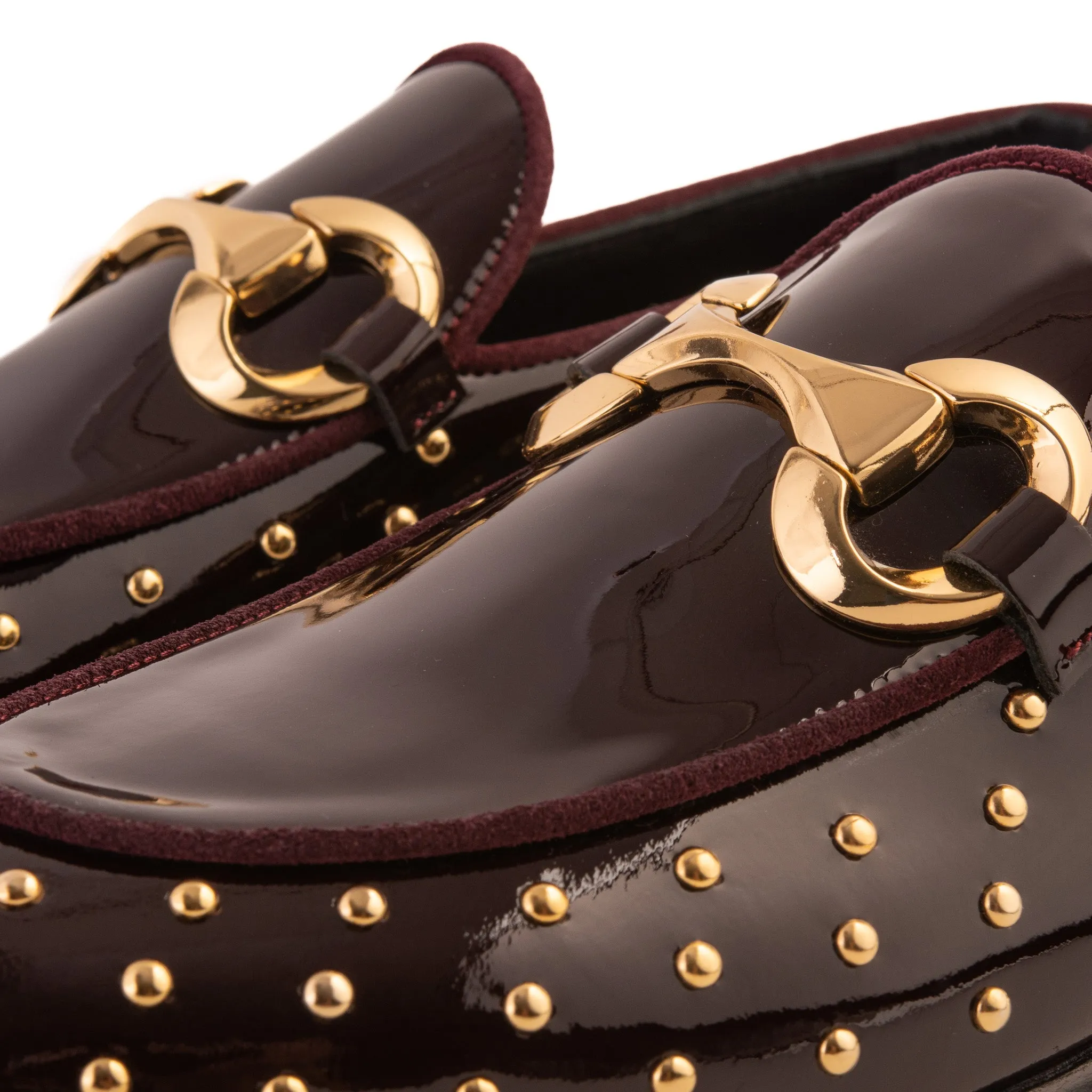Flexible Design The Jupiter  Shoe Burgundy Spike Leather  Bit Dress Loafer Limited Edition Men Shoe