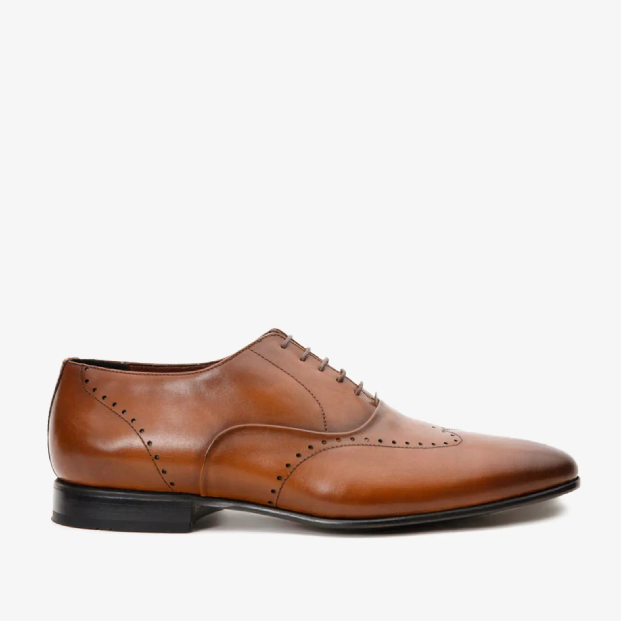 Heart Glow Quick Dash The Roma Tan Leather Wingtip Oxford Men Shoe