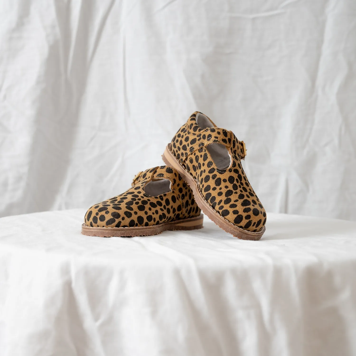 Flora T-Strap - Cheetah Ribbon Kids