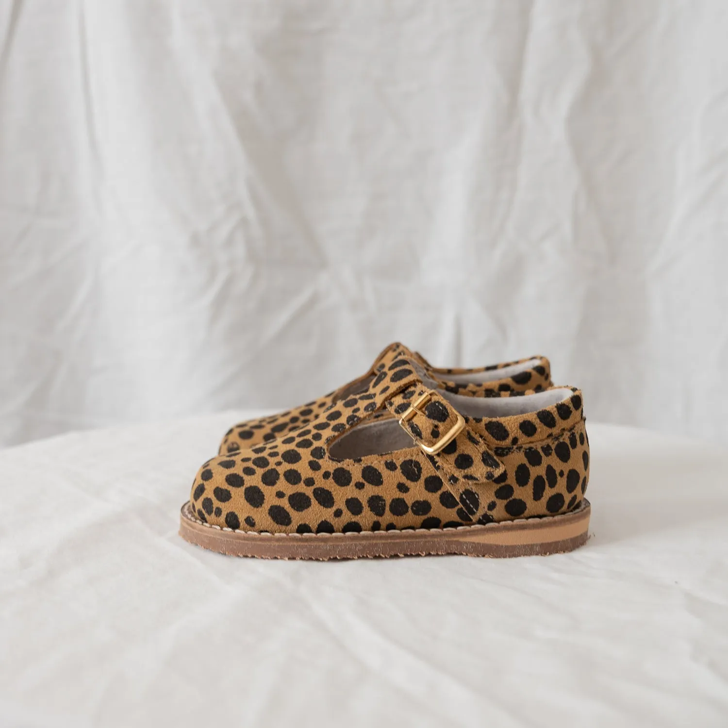 Flora T-Strap - Cheetah Ribbon Kids