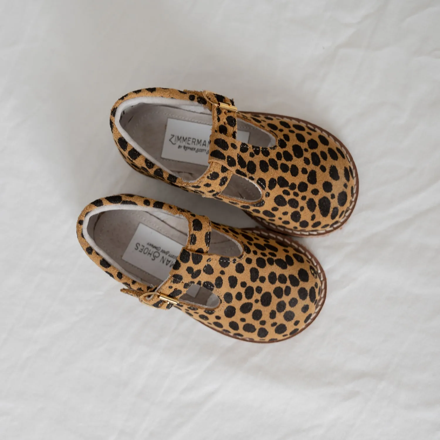 Flora T-Strap - Cheetah Ribbon Kids