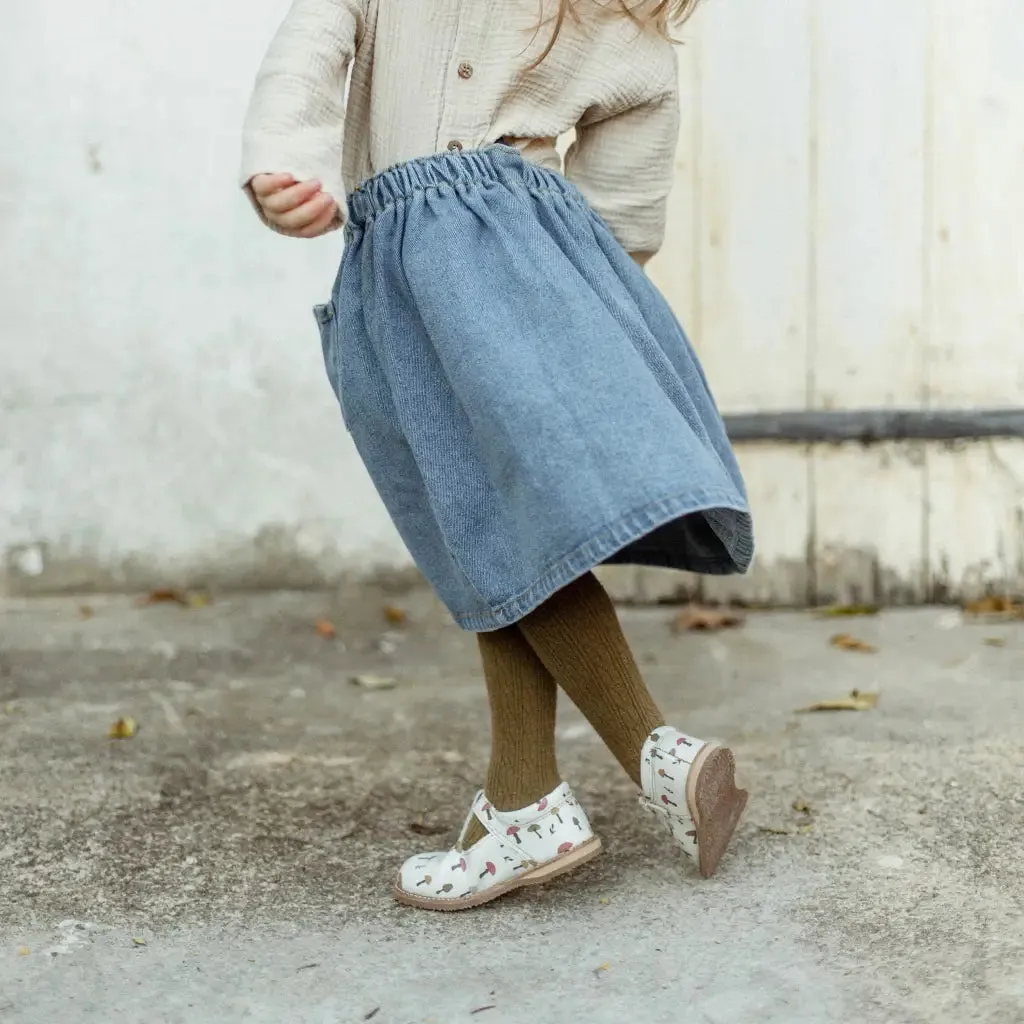 Flora T-Strap - Mushroom Retro Styles