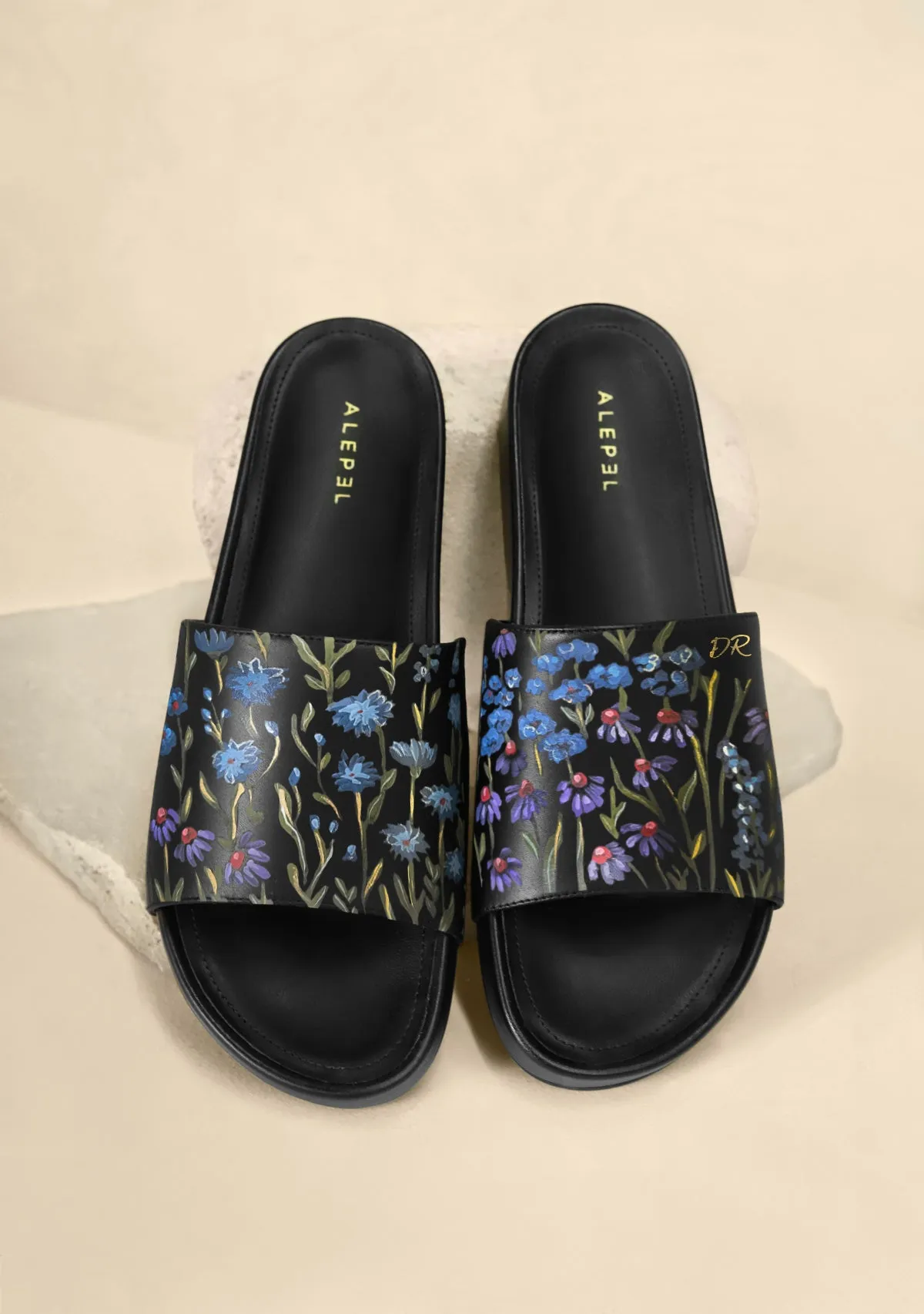 Floral Print Black Slip On Classic Vibes