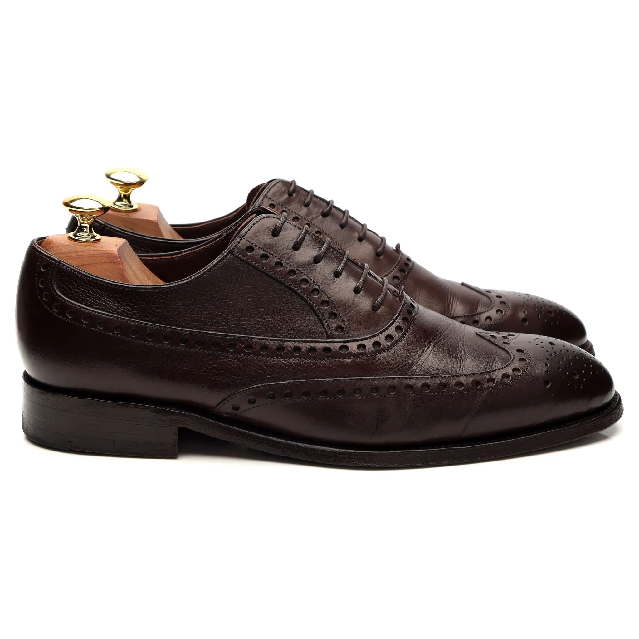 Quick Office Style 'Flore' Dark Brown Leather Oxford Brogue UK 7.5 G