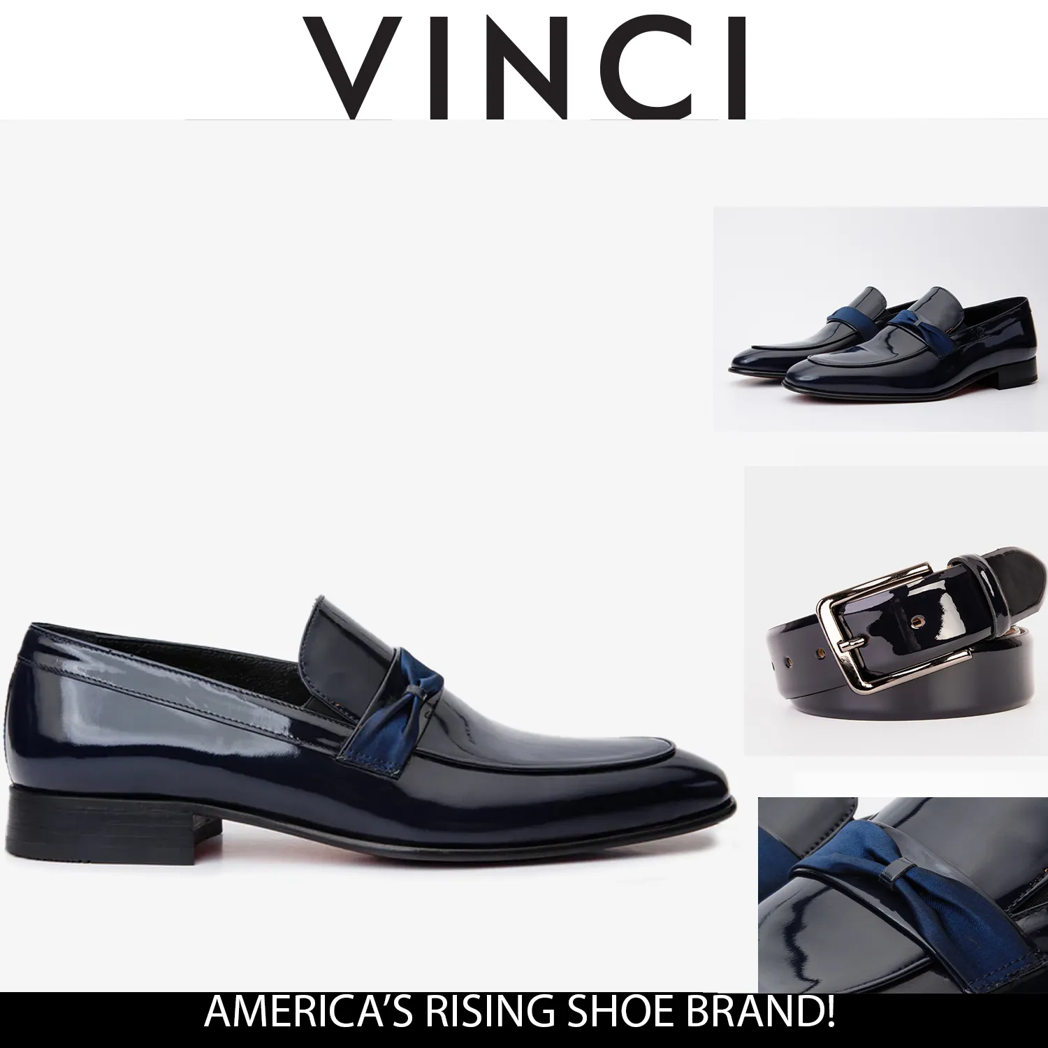 Flow-Tech The Dodoma Navy Patent Leather Loafer Men Shoe