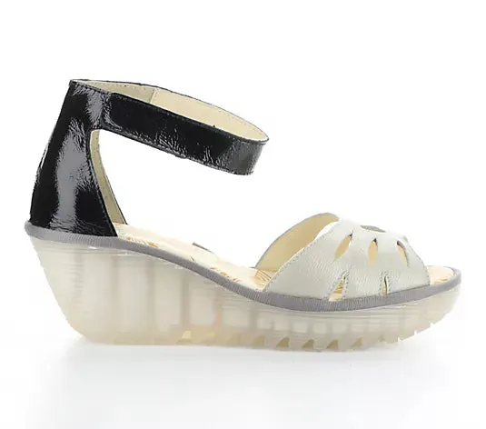 FLY LONDON YELU - SILVER & BLACK Tread Free