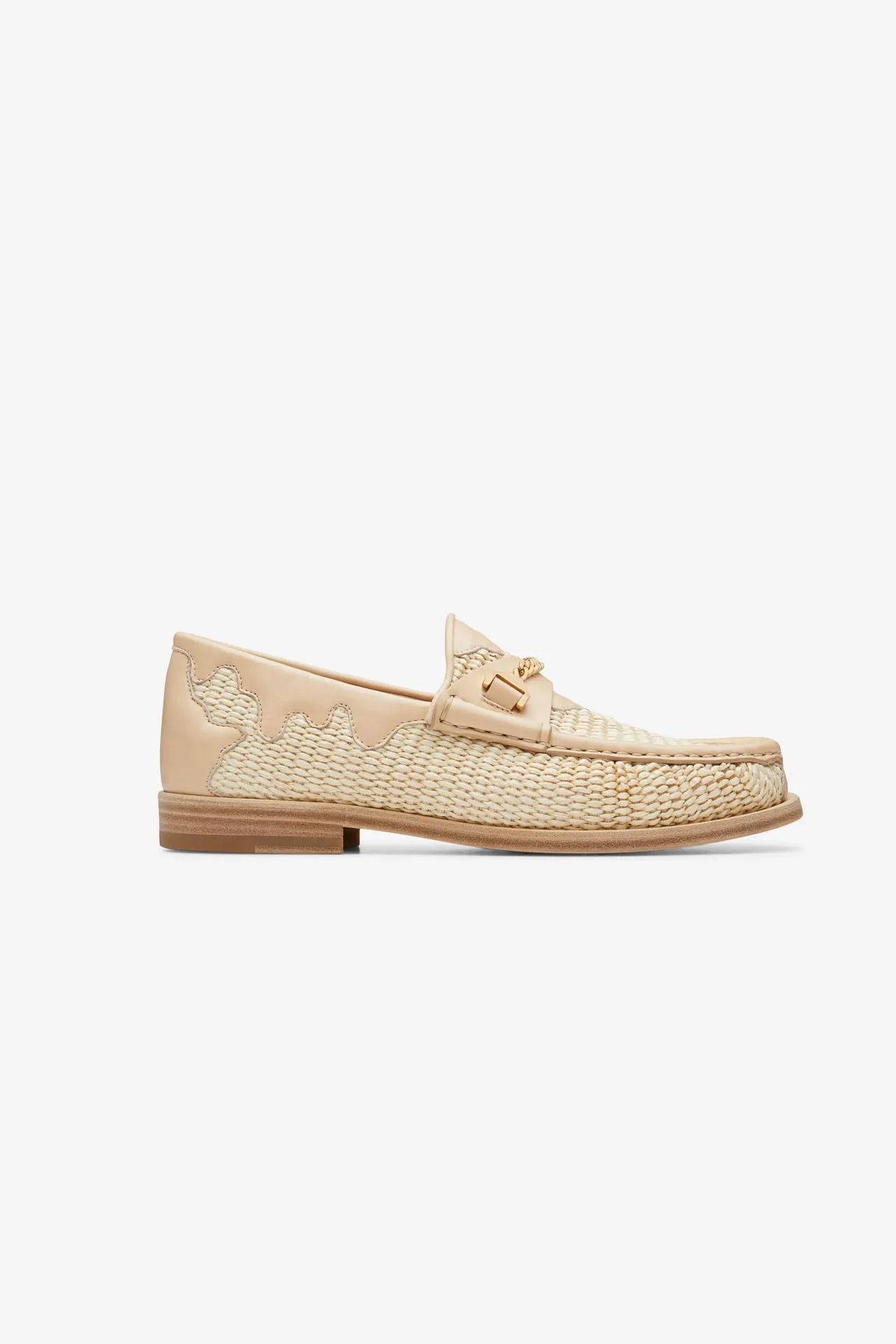 Footwear Luxury Mick Moccasin Rafia Leather Natural