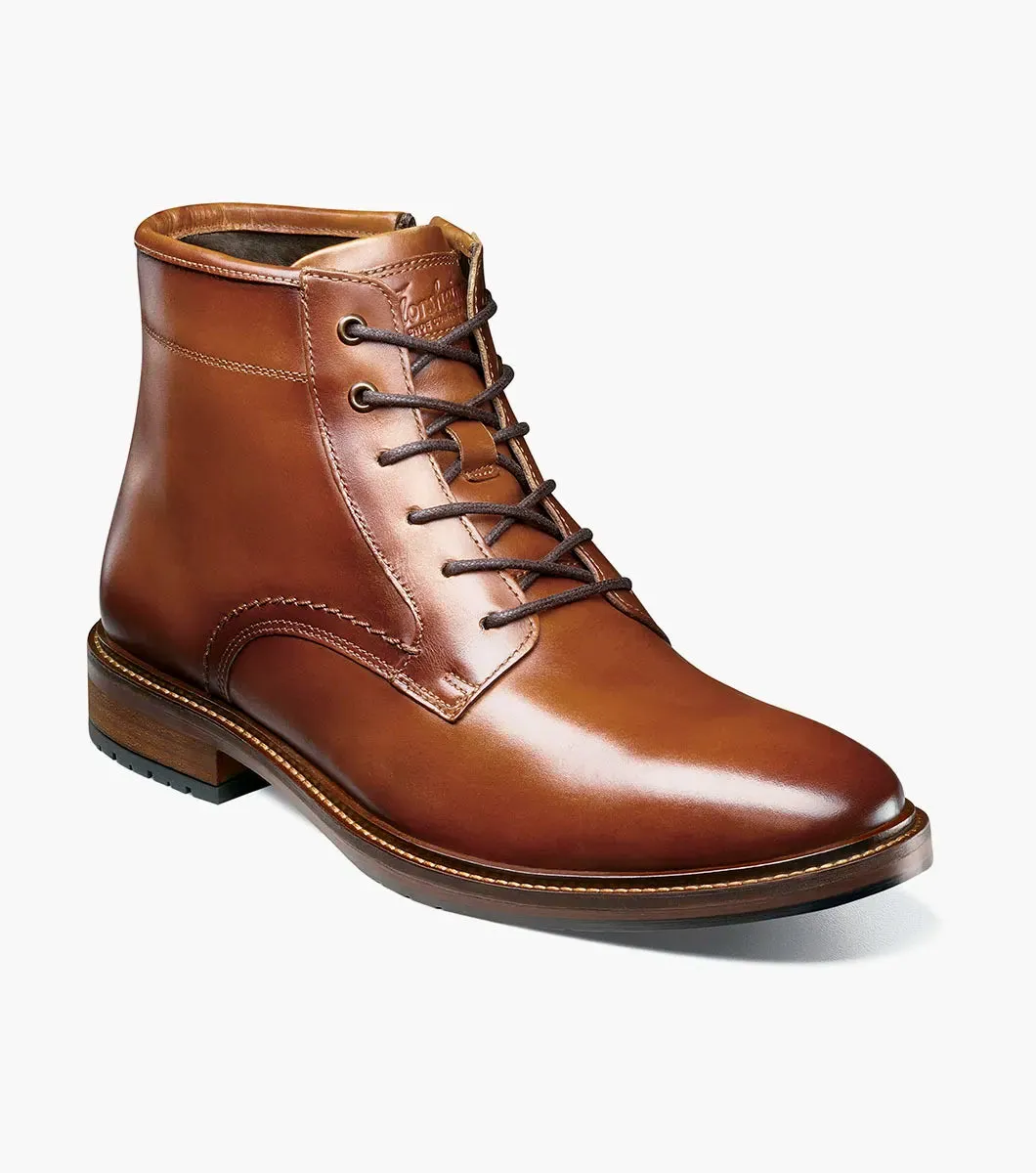Forge Plain Toe Lace Up Boot-Cognac| Florsheim Professional Fit