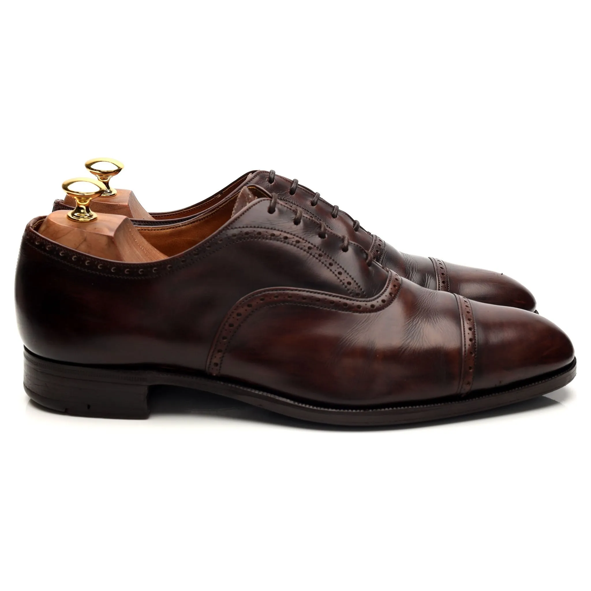 'Legate' Brown Leather Oxford Brogues UK 10 G Sleek Design